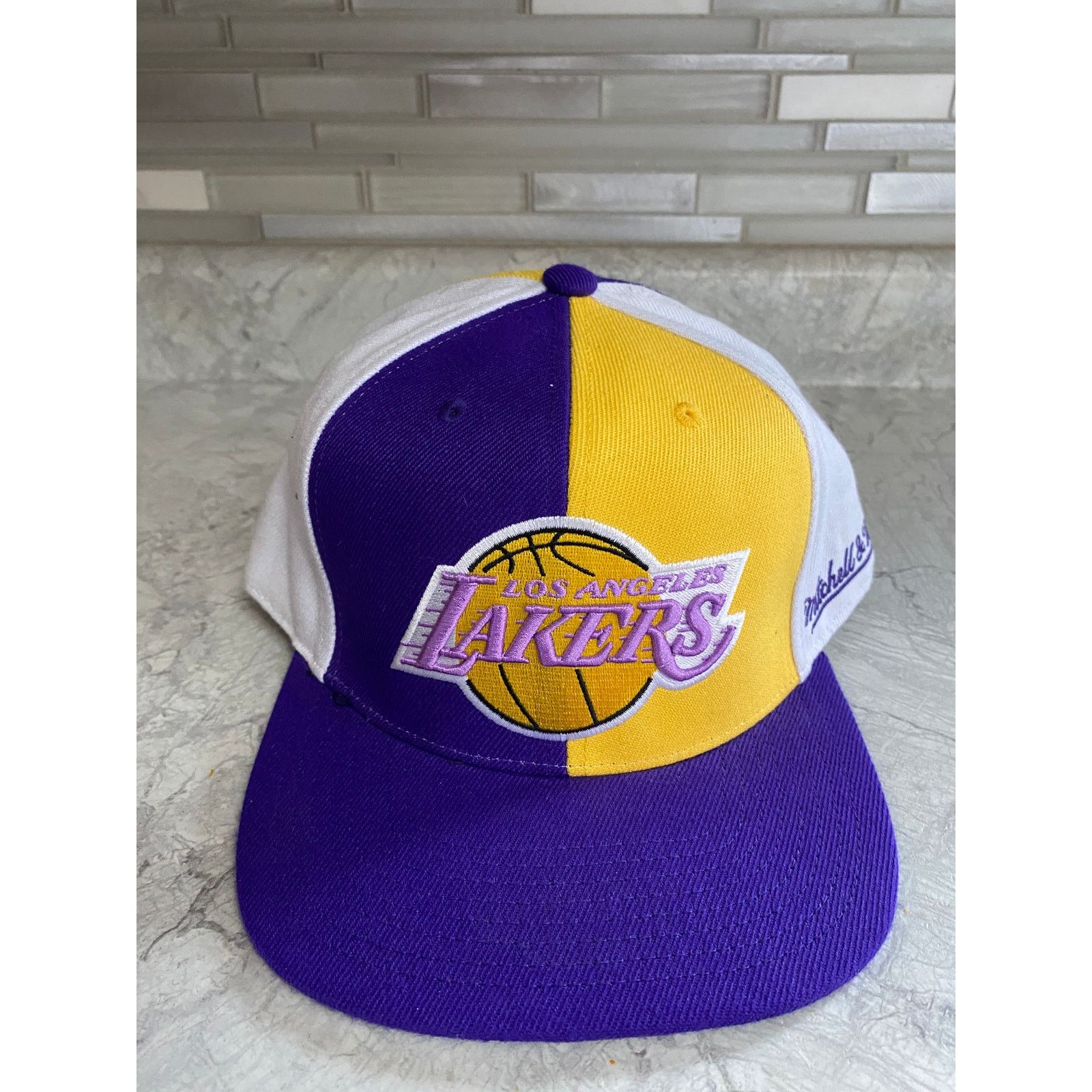 Mitchell & Ness LA Lakers Mitchell & Ness Fitted Hat Size 7 1/2 Size ONE SIZE - 2 Thumbnail