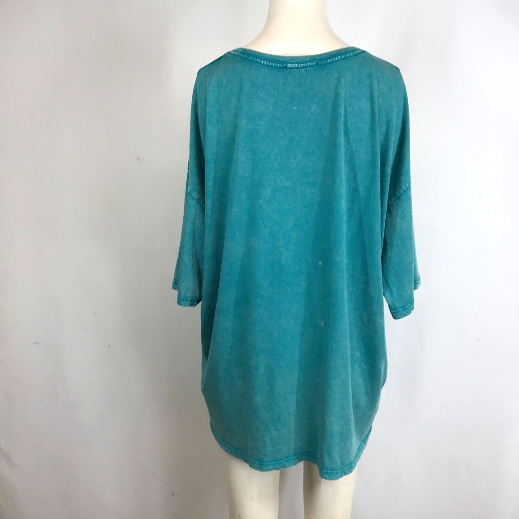 Vintage VINTAGE Rock & Roll Denim Turquoise Graphic Tee Stay Wild Oversized XL Size XL / US 12-14 / IT 48-50 - 5 Thumbnail
