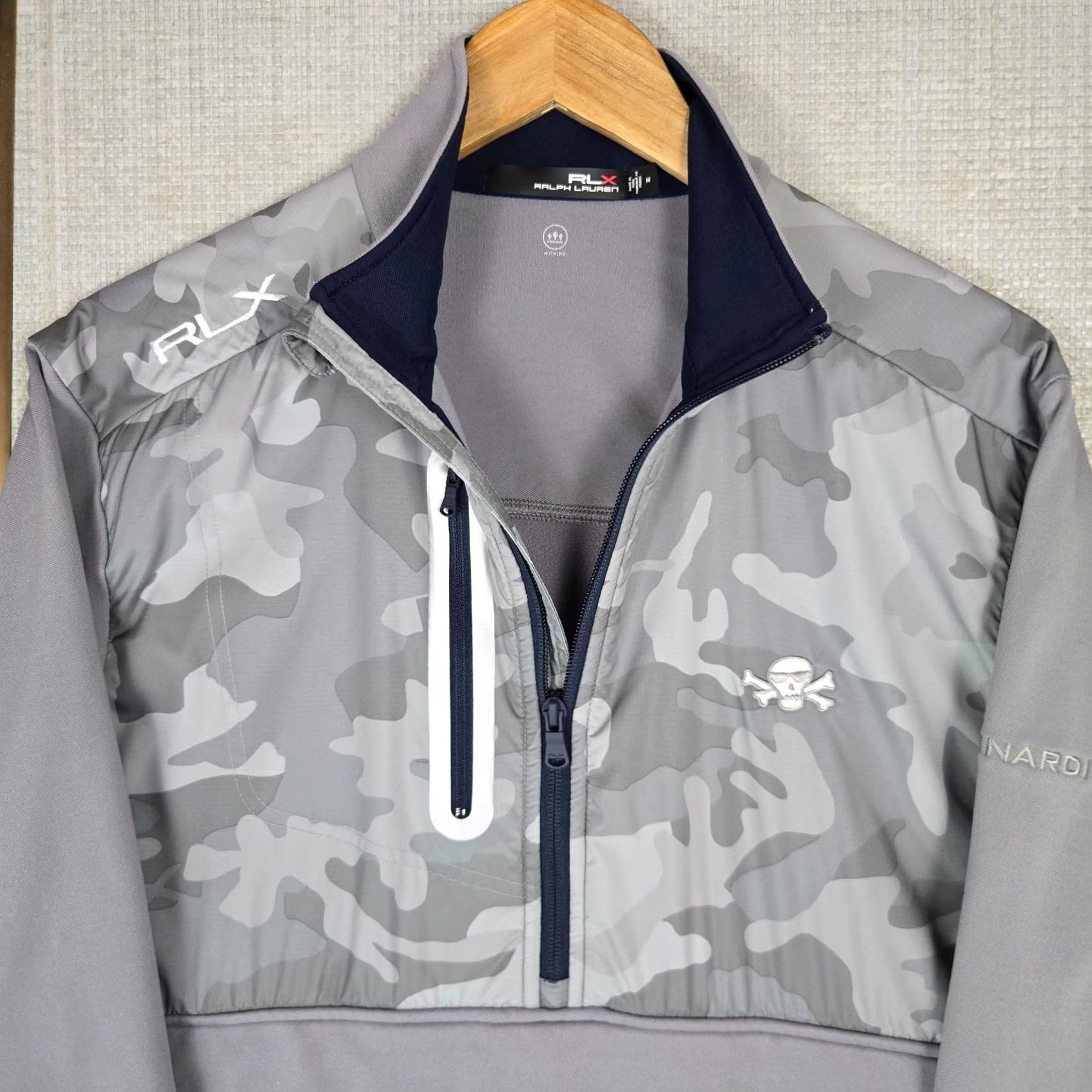 RLX Ralph Lauren RLX Ralph Lauren x Bettinardi Mens Medium 1/2 Zip Jacket Camo Gray Golf Windbreaker Shirt Jacket Pullover Size US M / EU 48-50 / 2 - 2 Thumbnail