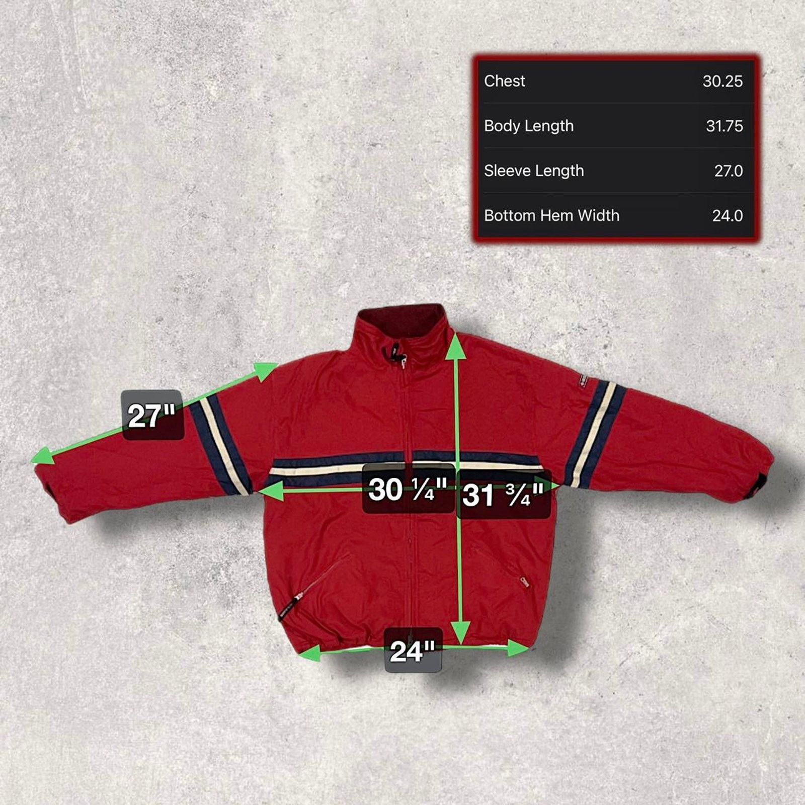 Abercrombie & Fitch Abercrombie & Fitch Vintage Red Striped Windbreaker Jacket Size US XXL / EU 58 / 5 - 6 Thumbnail