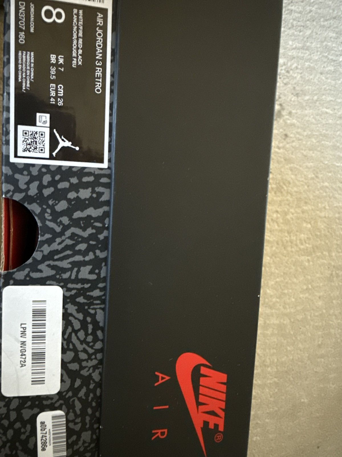 Jordan Brand Jordan 3 Fire Red 2022 Size US 8 / EU 41 - 8 Thumbnail