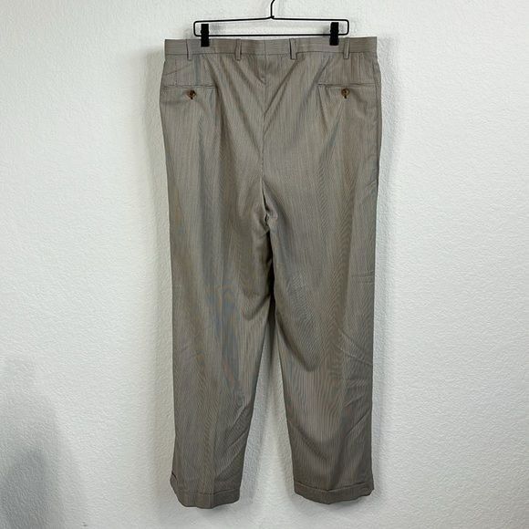 Barneys New York × Brioni Brioni Striped Barneys New York Virgin Wool 2 Pc 2 Button Su Size 46L - 11 Thumbnail