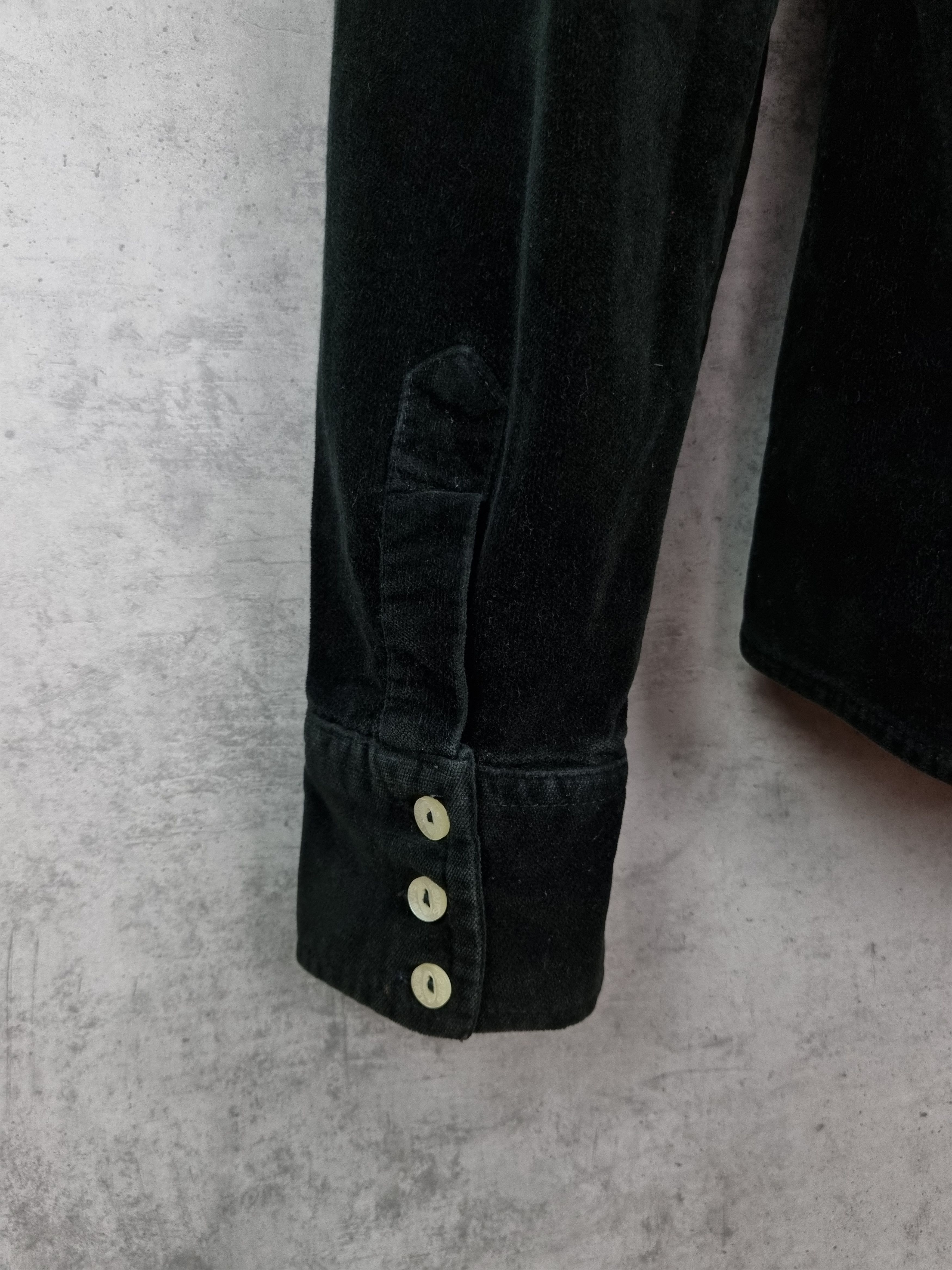 Levi's × Levi's Vintage Clothing Levis Deep Black Velvet Corduroy Cowboy Shirt Size US M / EU 48-50 / 2 - 13 Thumbnail