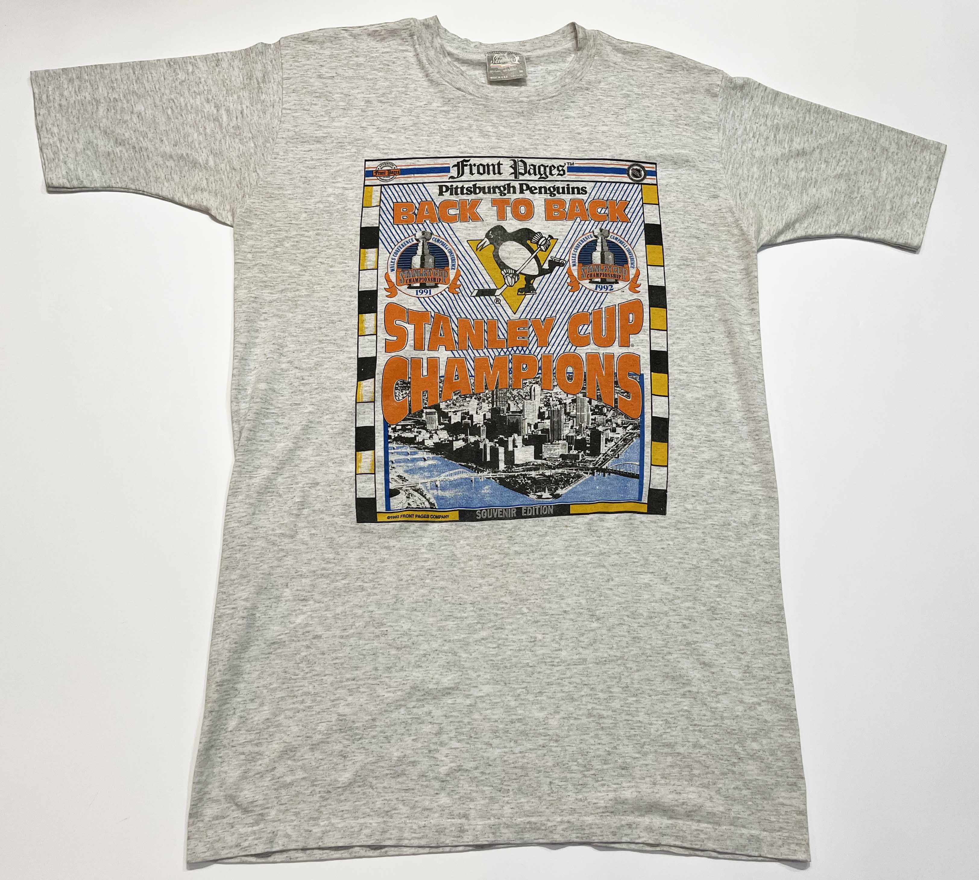 NHL Vintage Skimmers 1992 NHL Pittsburgh Penguins Hockey T-Shirt Size US XXL / EU 58 / 5 - 1 Thumbnail