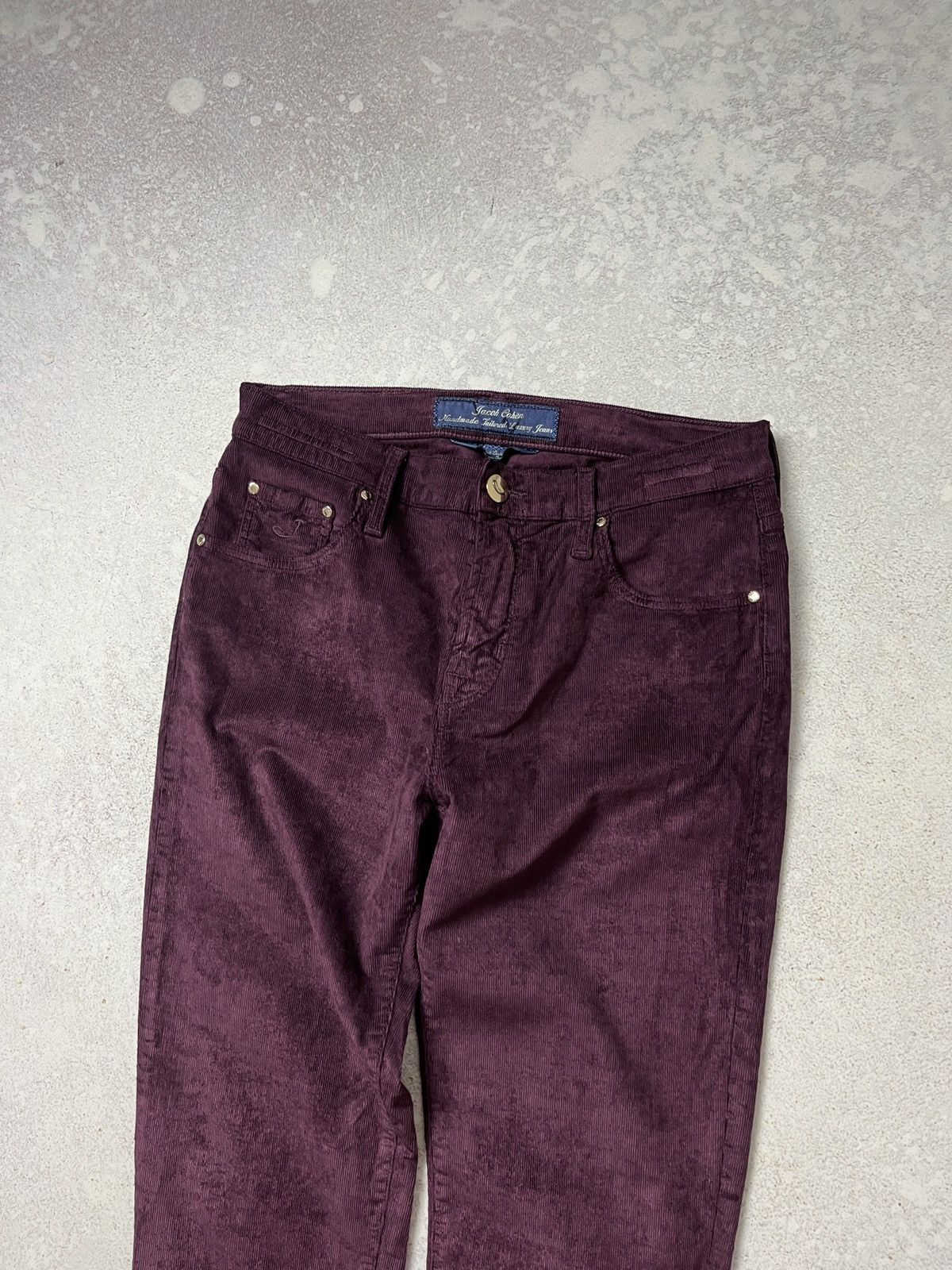 Jacob Cohen JACOB COHEN Purple Kimberly Slim Handmade Tailored Trousers Size 29" - 3 Thumbnail