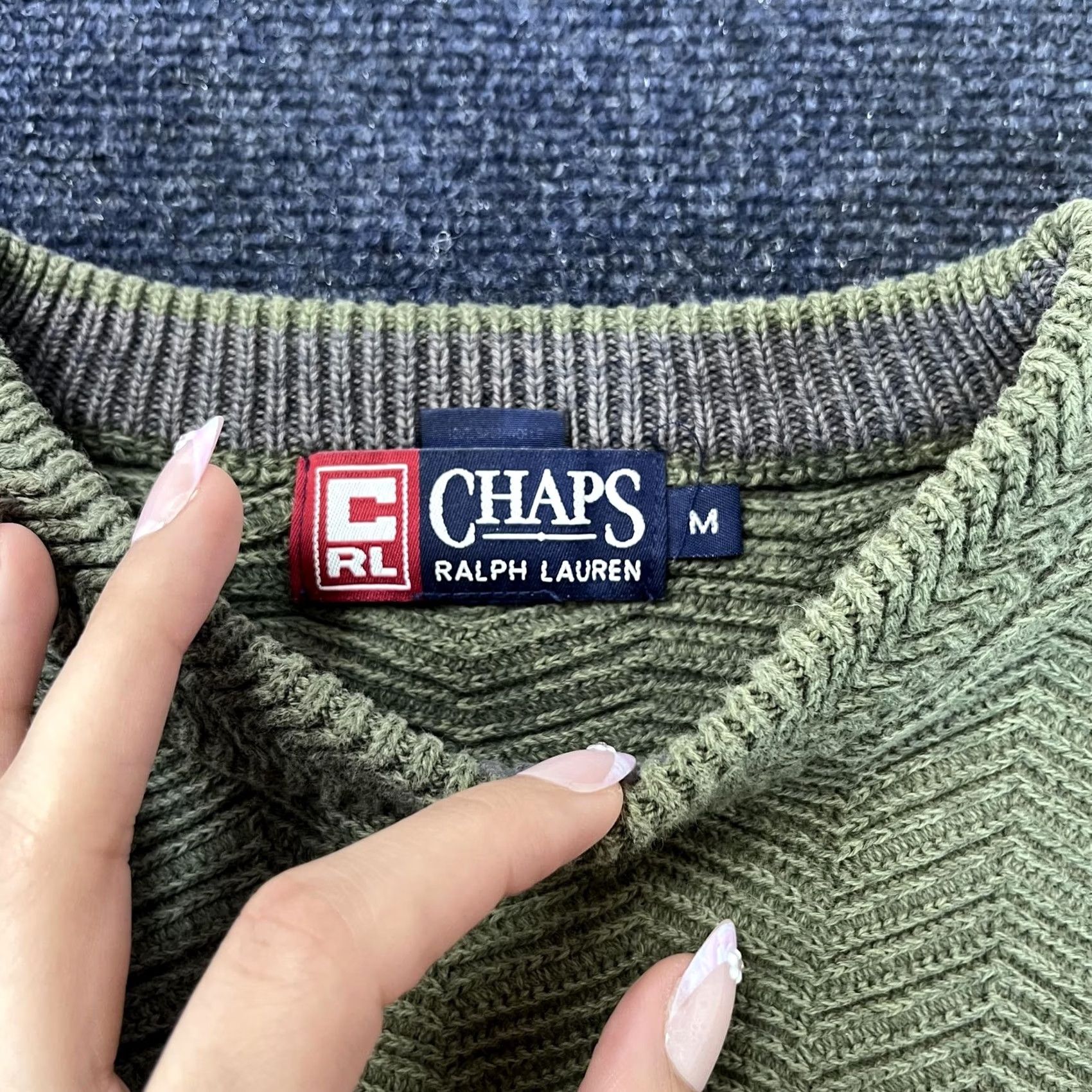 Chaps Chaps Ralph Lauren Sweater Mens Medium Chevron Knit Pullover Crewneck Casual Size US M / EU 48-50 / 2 - 2 Thumbnail