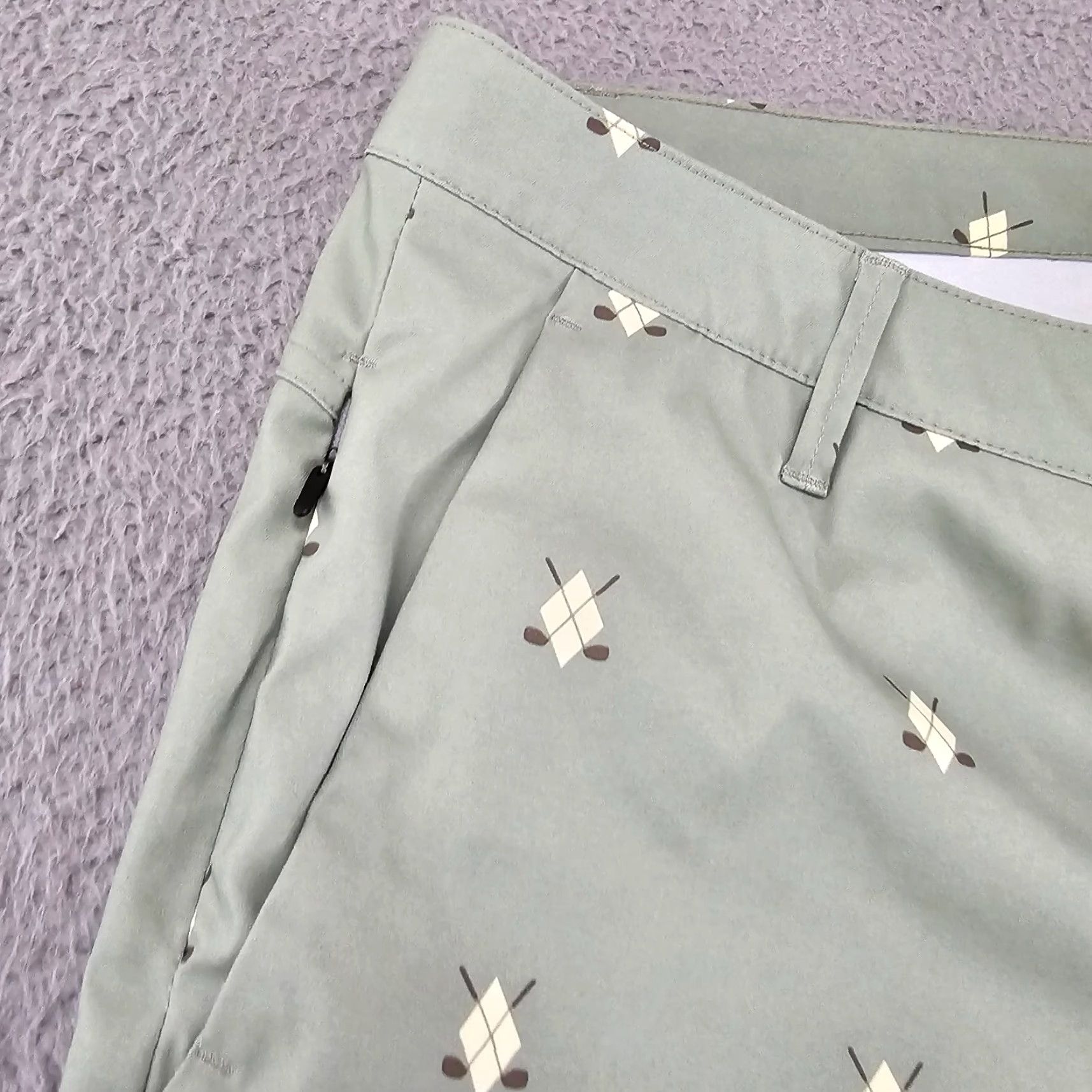 Vintage VINTAGE: No — All In Motion Shorts Mens Size 40 Green Golf Club Print Performance Tech Chinos Size US 40 / EU 56 - 6 Thumbnail