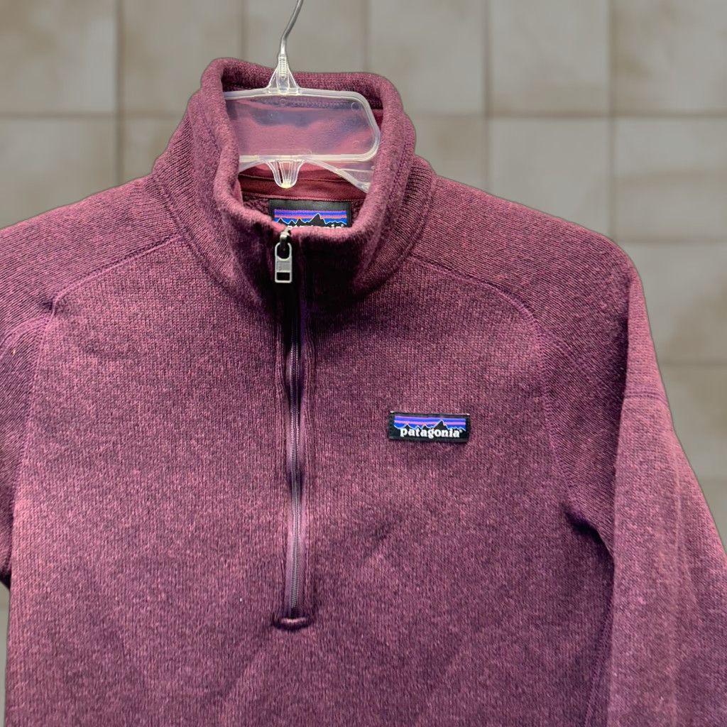 Patagonia Patagonia Sweatshirt Womens XS Red Fleece Pullover Better Sweater 80s 90s Bits & Pockets Mock Neck 1/4 Zip Pullover Size XS / US 0-2 / IT 36-38 - 1 Thumbnail