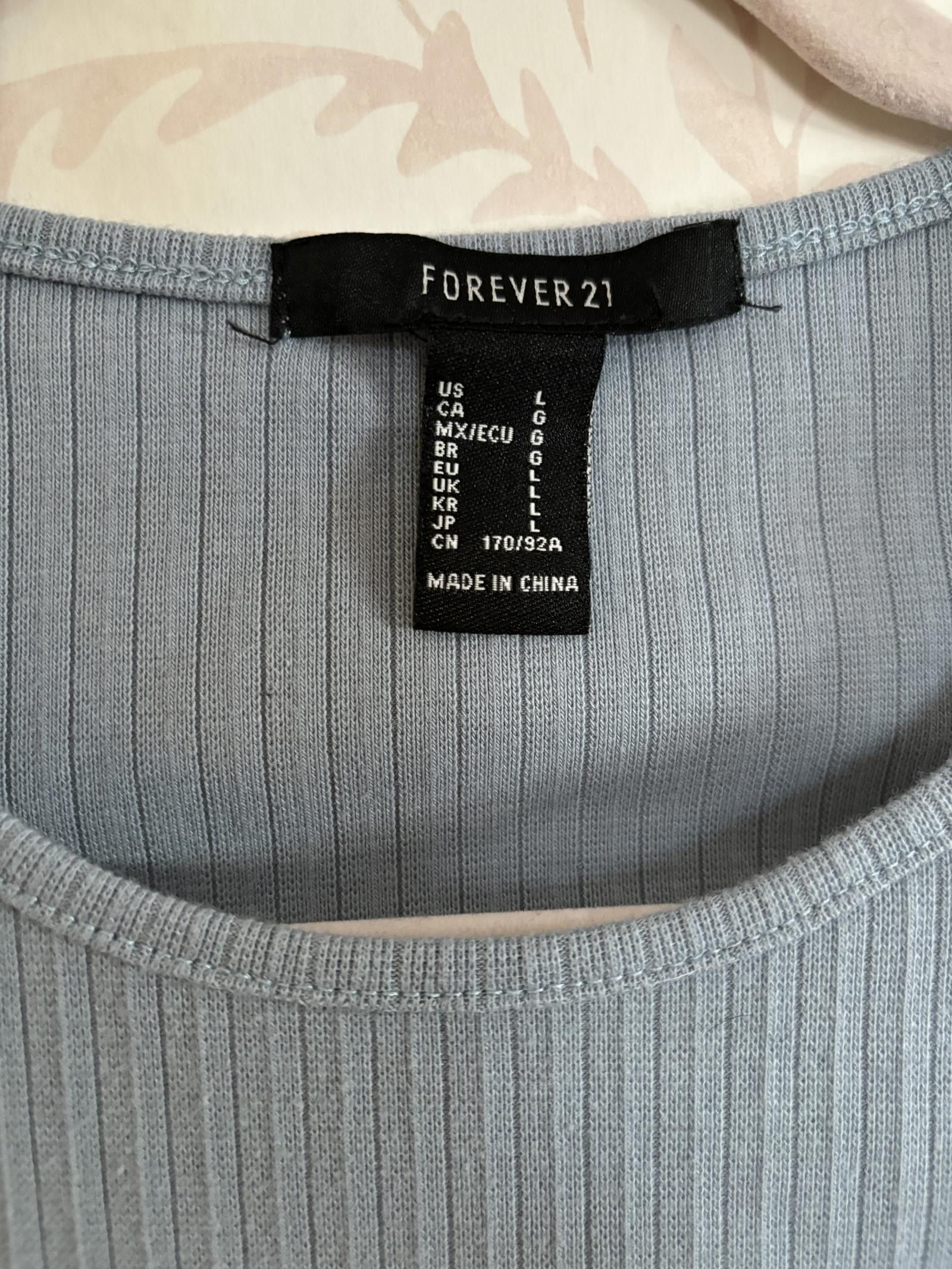 Forever 21 NWOT Forever 21 Women's Ribbed Bodycon Dress - Light Blue Size L / US 10 / IT 46 - 3 Thumbnail