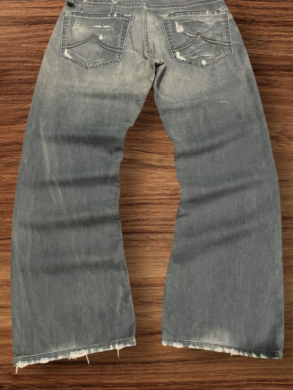 Armani Exchange Armani Exchange Powell Indigo Button Fly Loose Fit Jeans Size US 31 - 12 Thumbnail