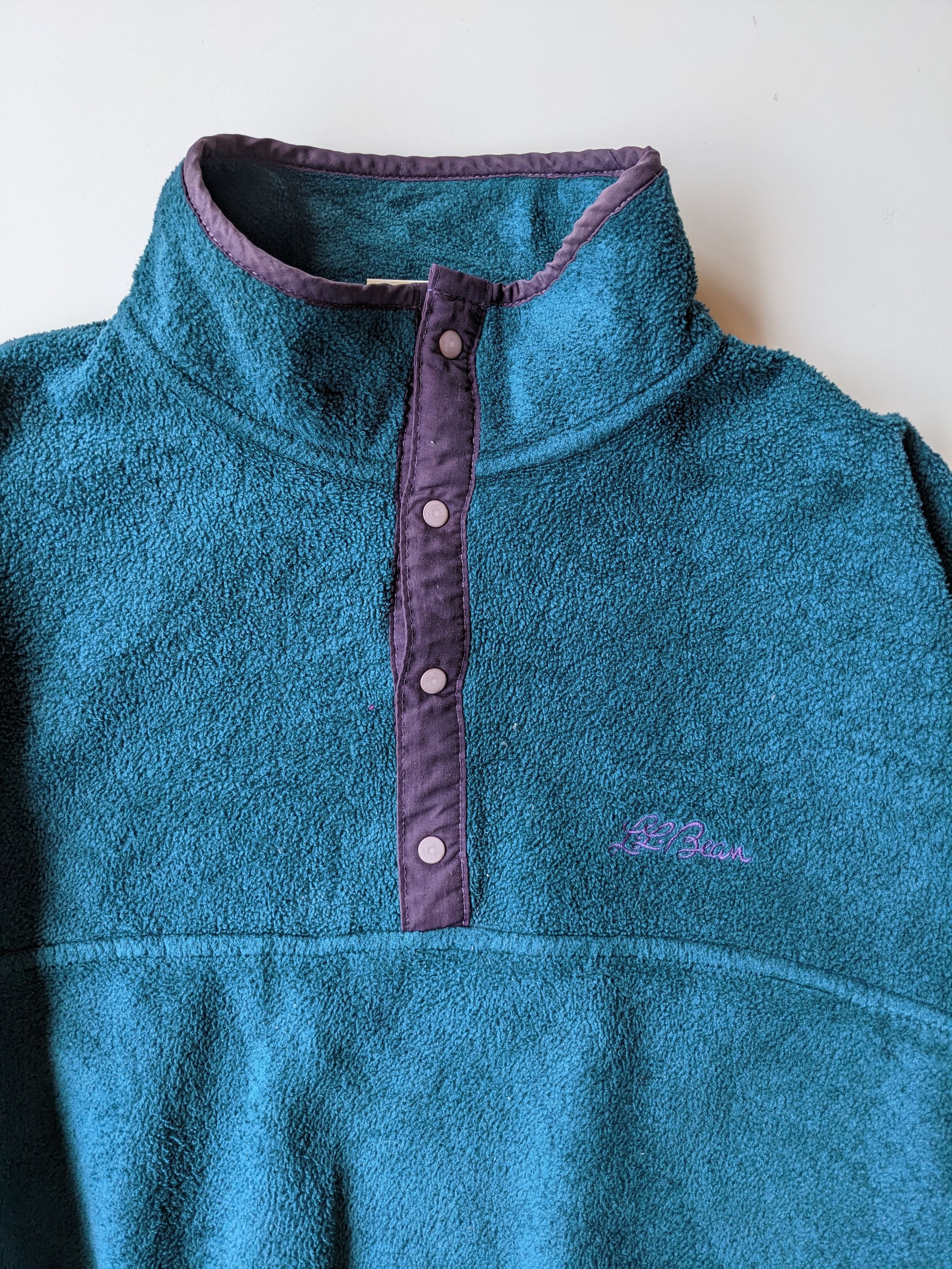 L.L. Bean Vintage 90s LL Bean fleece snap button jacket Size US L / EU 52-54 / 3 - 2 Thumbnail