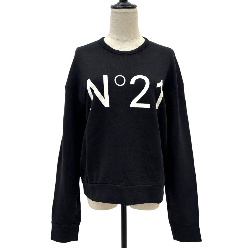 Other Other N°21 Long Sleeve Logo Print Sweatshirt Cotton Sweatshirts & Hoodies Size ONE SIZE - 1 Thumbnail