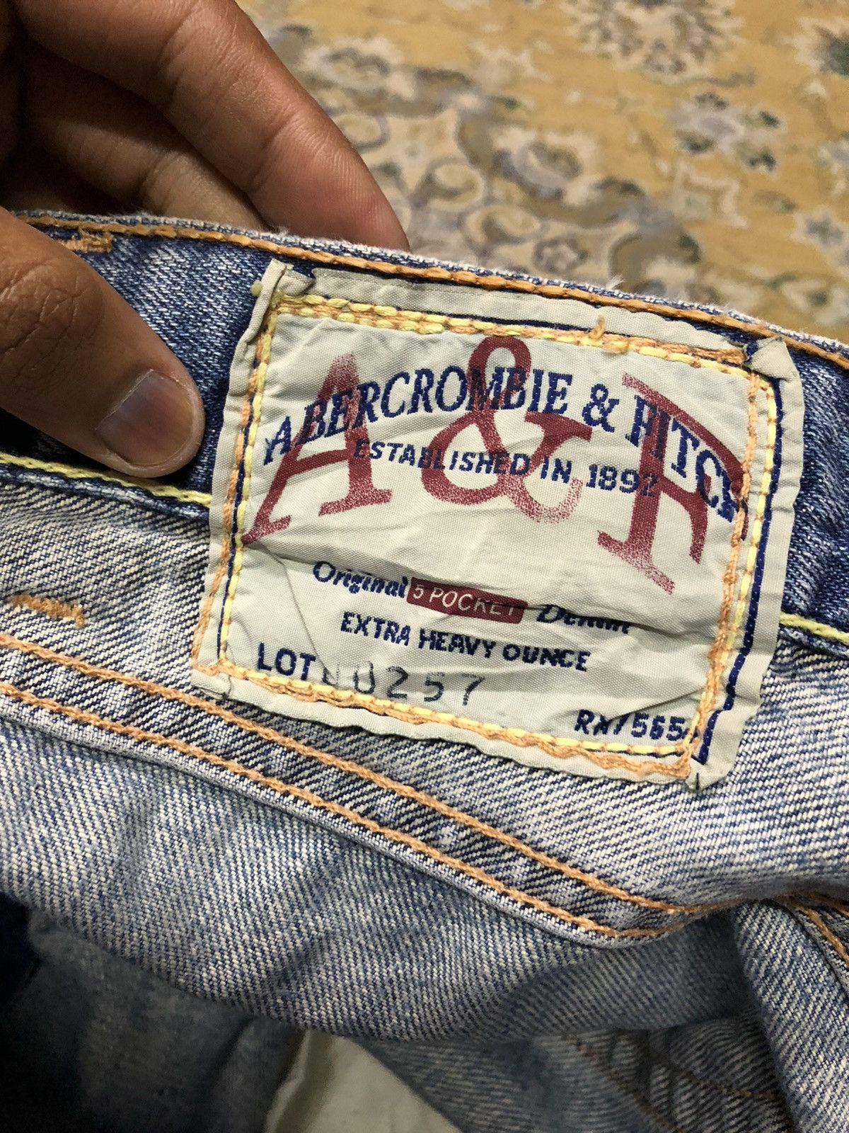 Abercrombie & Fitch A&F DISTRESSED DENIM Size US 34 / EU 50 - 8 Thumbnail