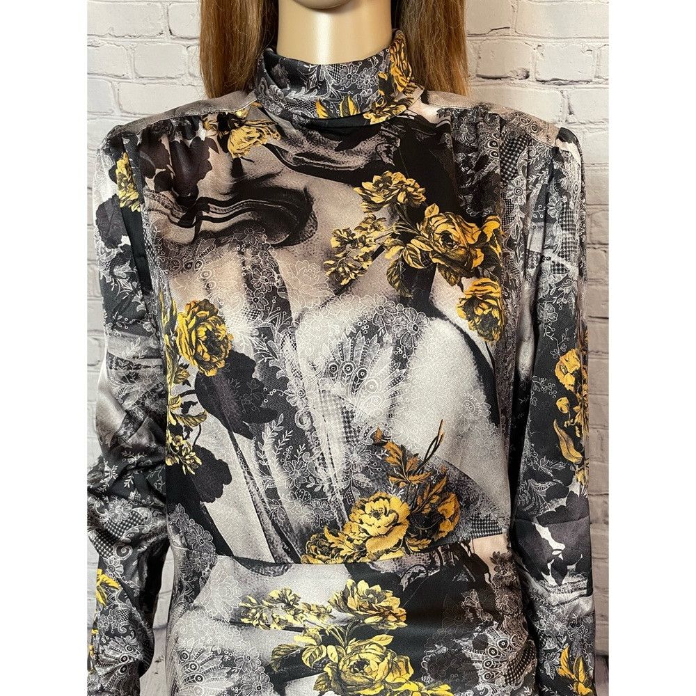 Guess NWT New $208 Marciano Aurora Printed Golden Rose Long Sleev Size M / US 6-8 / IT 42-44 - 9 Thumbnail