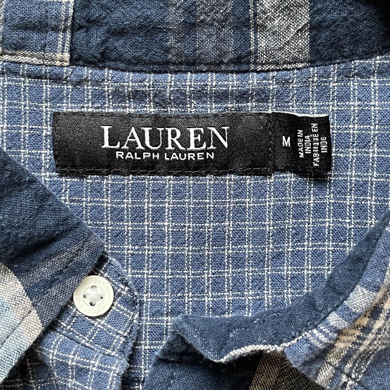 Lauren Ralph Lauren Ralph Lauren Shirt Women Medium Denim Patchwork Linen Cowboy Size M / US 6-8 / IT 42-44 - 4 Thumbnail