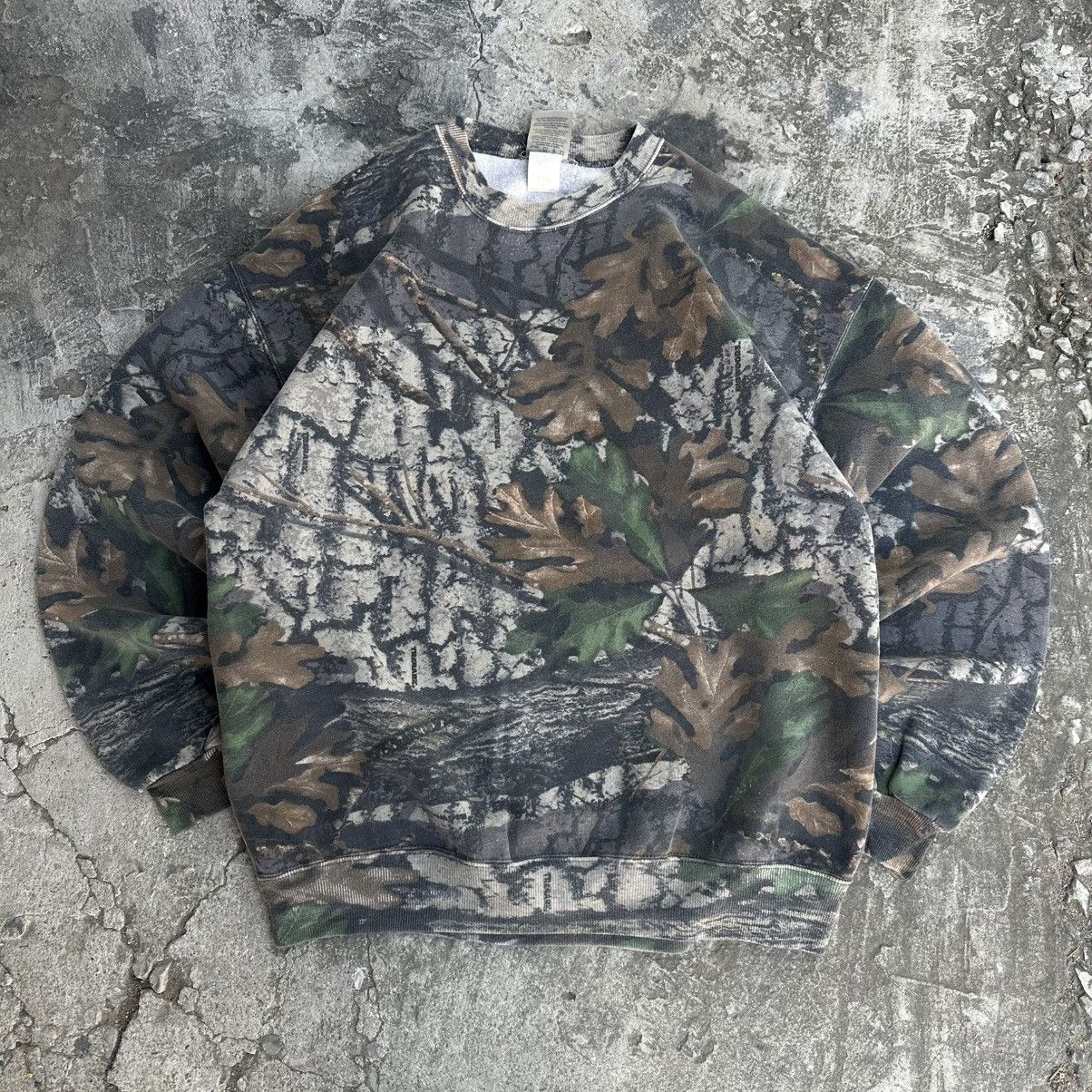 Jerzees × Realtree Rare! Crazy Vintage Carhartt Style Realtree Camo Sweatshirt Size US XL / EU 56 / 4 - 2 Thumbnail
