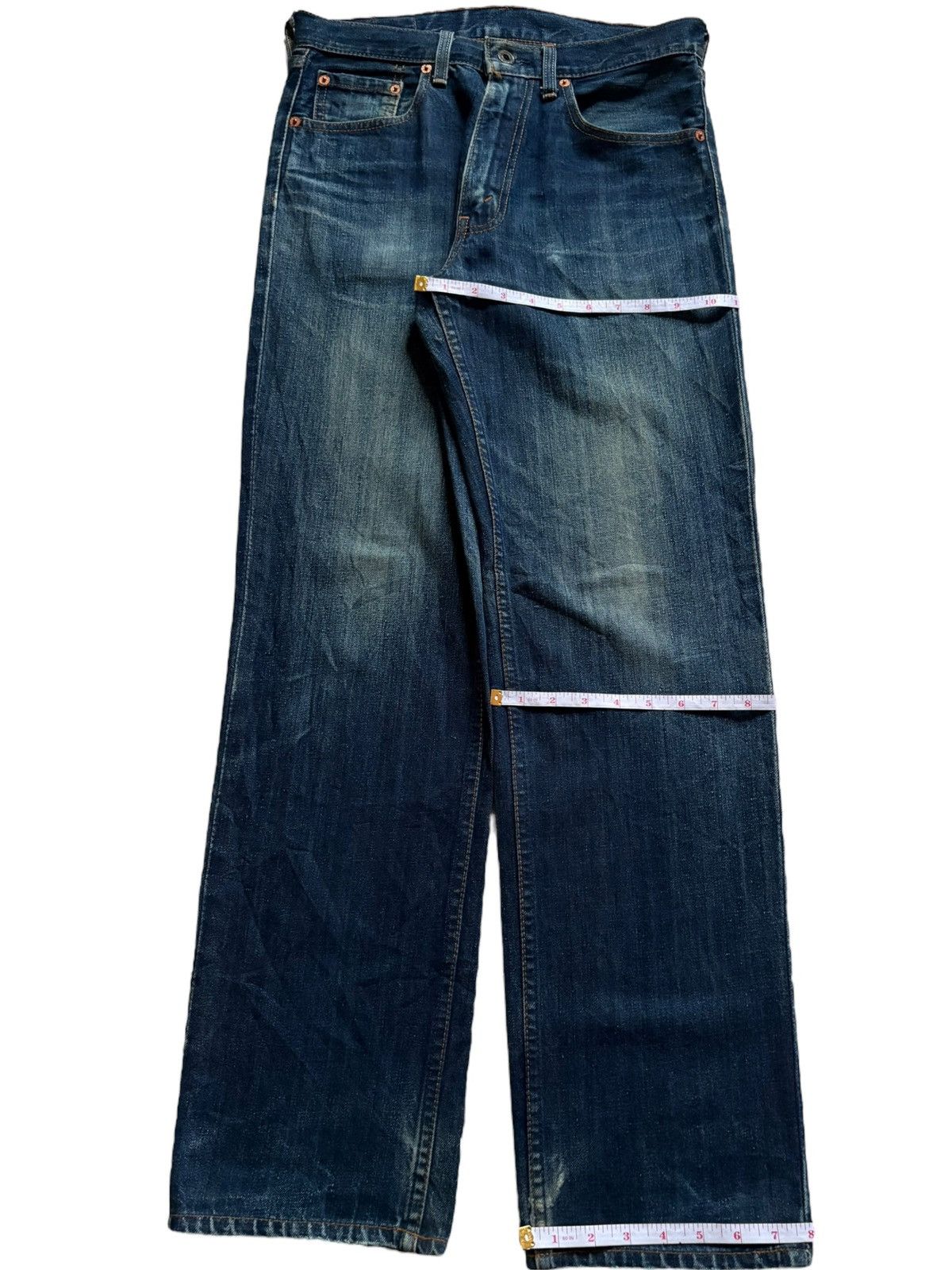 Levi's Vintage Levis 502 Faded Blue Wash Distress Loose Jeans Size US 30 / EU 46 - 14 Thumbnail