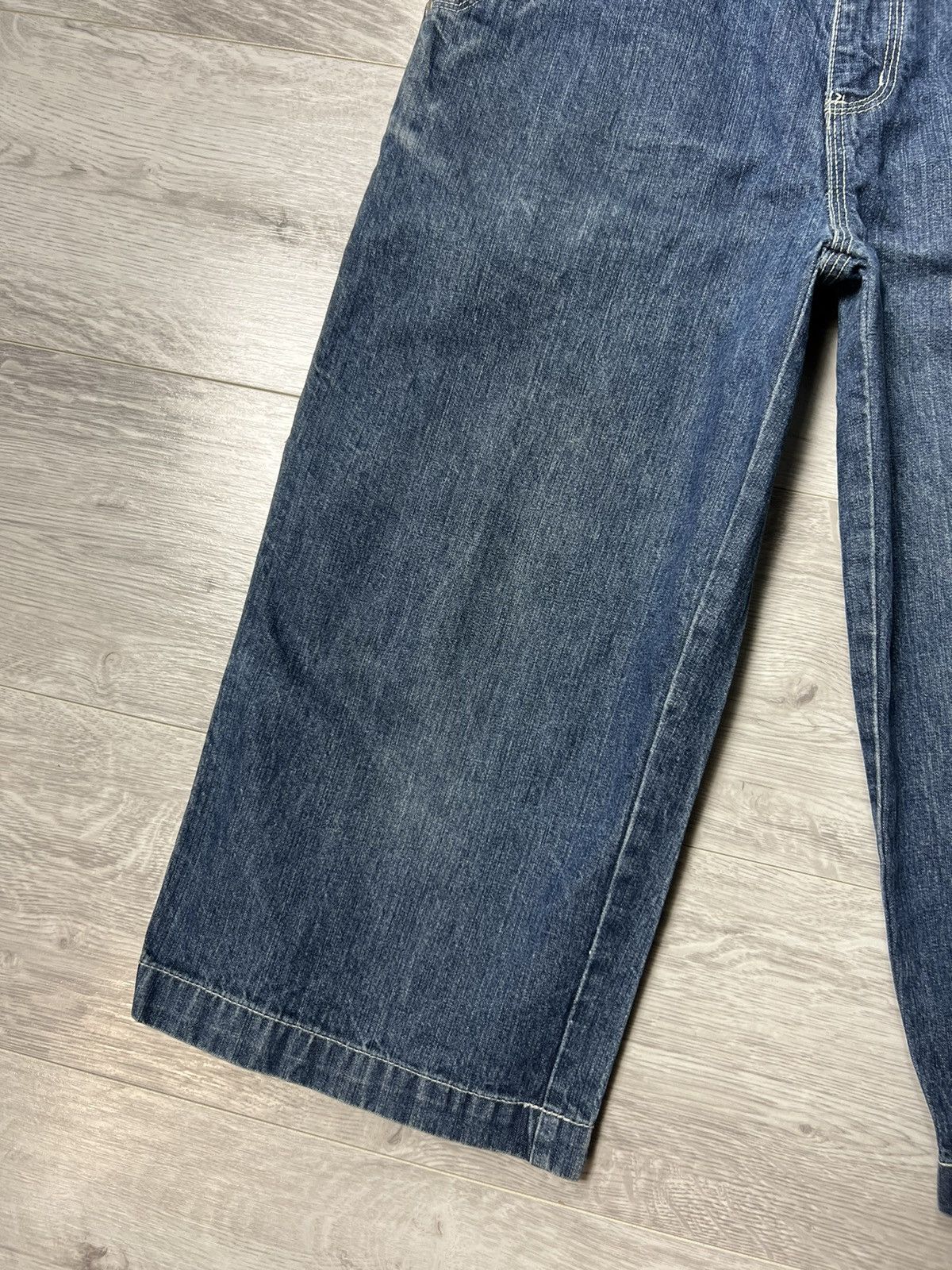 Japanese Brand × Rap Tees × Vintage Vintage Download Long Denim Shorts With Logo Carpenter Jeans Size US 28 / EU 44 - 14 Thumbnail