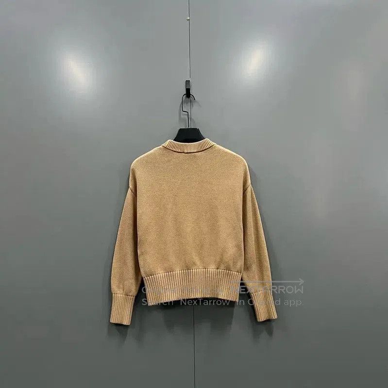 AMI AMI Khaki Wool Long Sleeve Pullover Sweater . Size S / US 4 / IT 40 - 2 Thumbnail