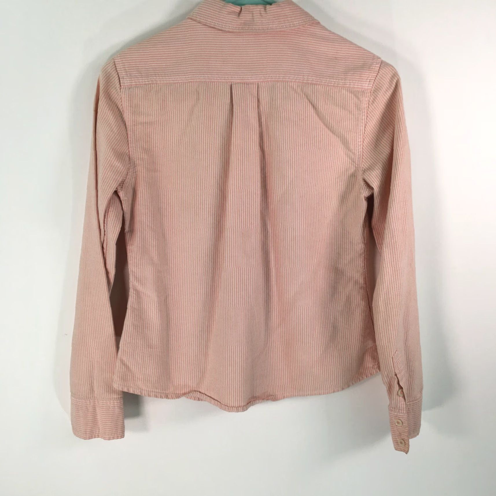 Gap VINTAGE Gap Shirt Adult Size Small Orange Striped Button-Up Casual 18in Chest 22in Length Womens Size S / US 4 / IT 40 - 2 Thumbnail
