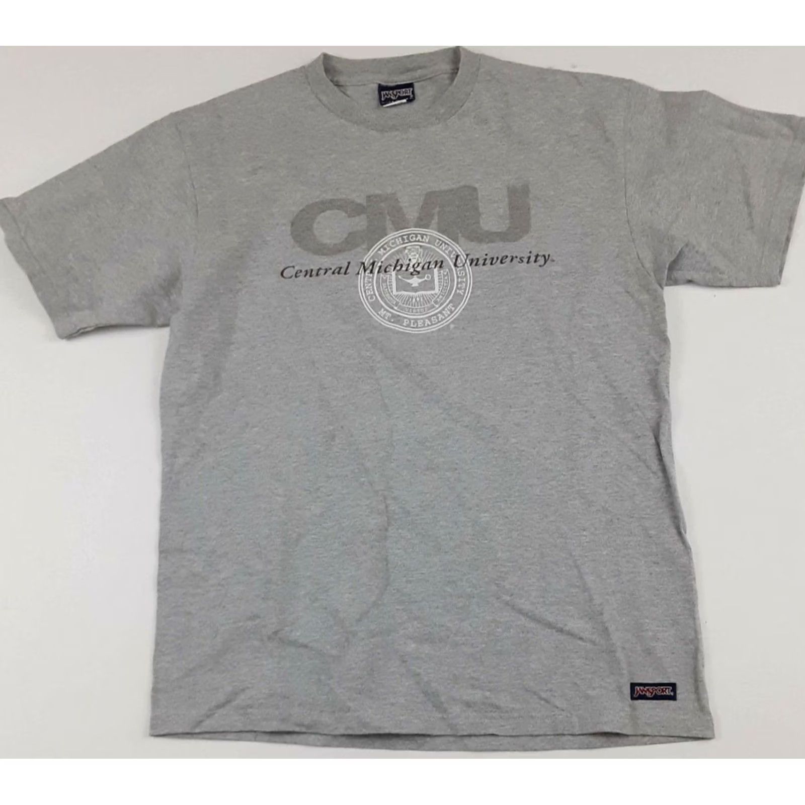Jansport VINTAGE Jansport Central Michigan University T-Shirt USA Large Gray Mens L Short Sleeve Shirt Size US L / EU 52-54 / 3 - 2 Thumbnail