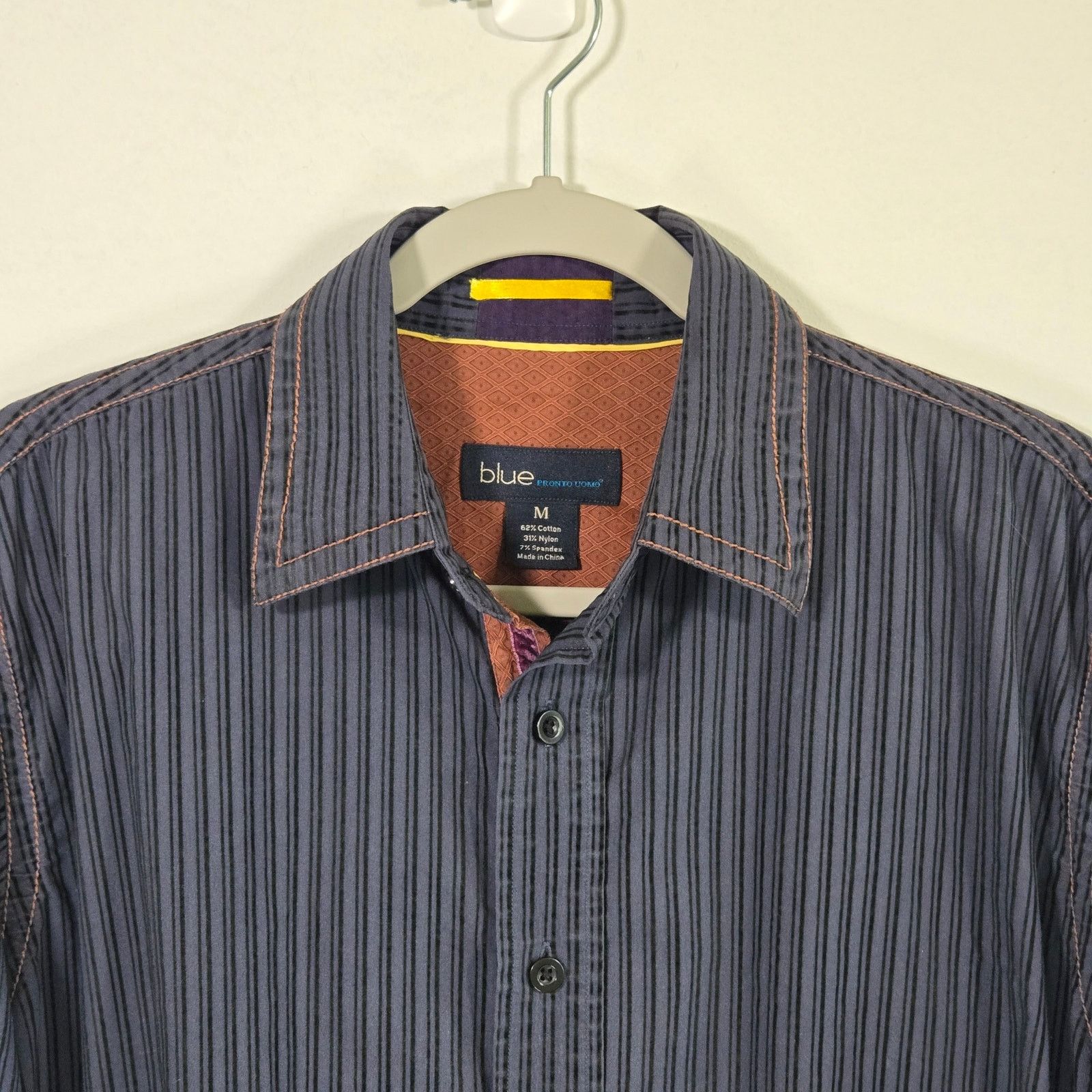 Pronto Uomo Pronto Uomo BLUE Men's Shirt. Size Medium. Size US M / EU 48-50 / 2 - 10 Thumbnail