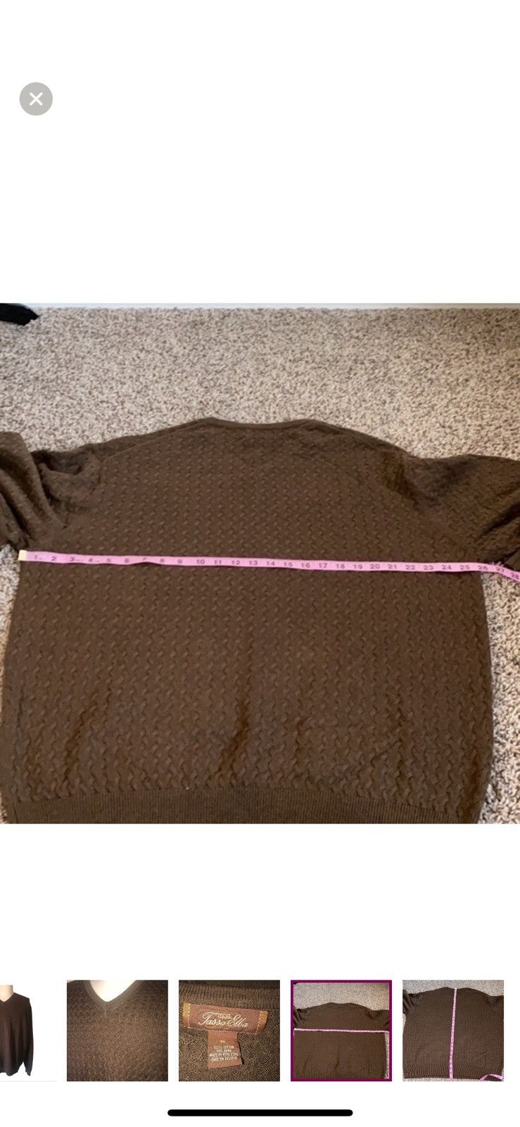 Tasso Elba Tasso Elba xl brown V neck sweater Size US XL / EU 56 / 4 - 2 Thumbnail