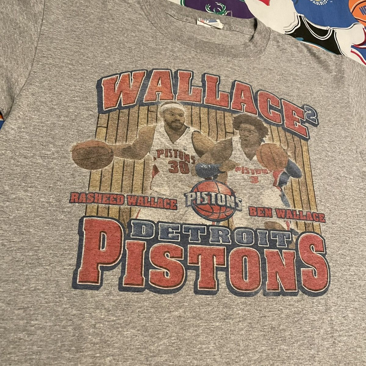 NBA × Vintage Vintage 2000s NBA Ben & Rasheed Wallace Detroit Pistons Tee Size US M / EU 48-50 / 2 - 3 Thumbnail