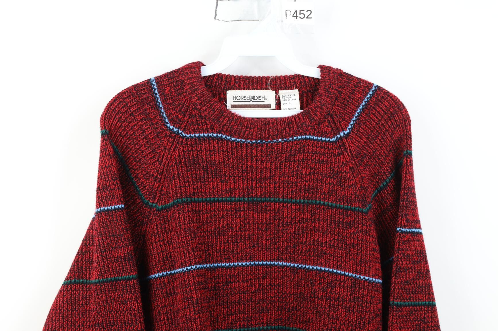 Vintage Vintage 90s Streetwear Chunky Ribbed Knit Crewneck Sweater Size L / US 10 / IT 46 - 2 Thumbnail