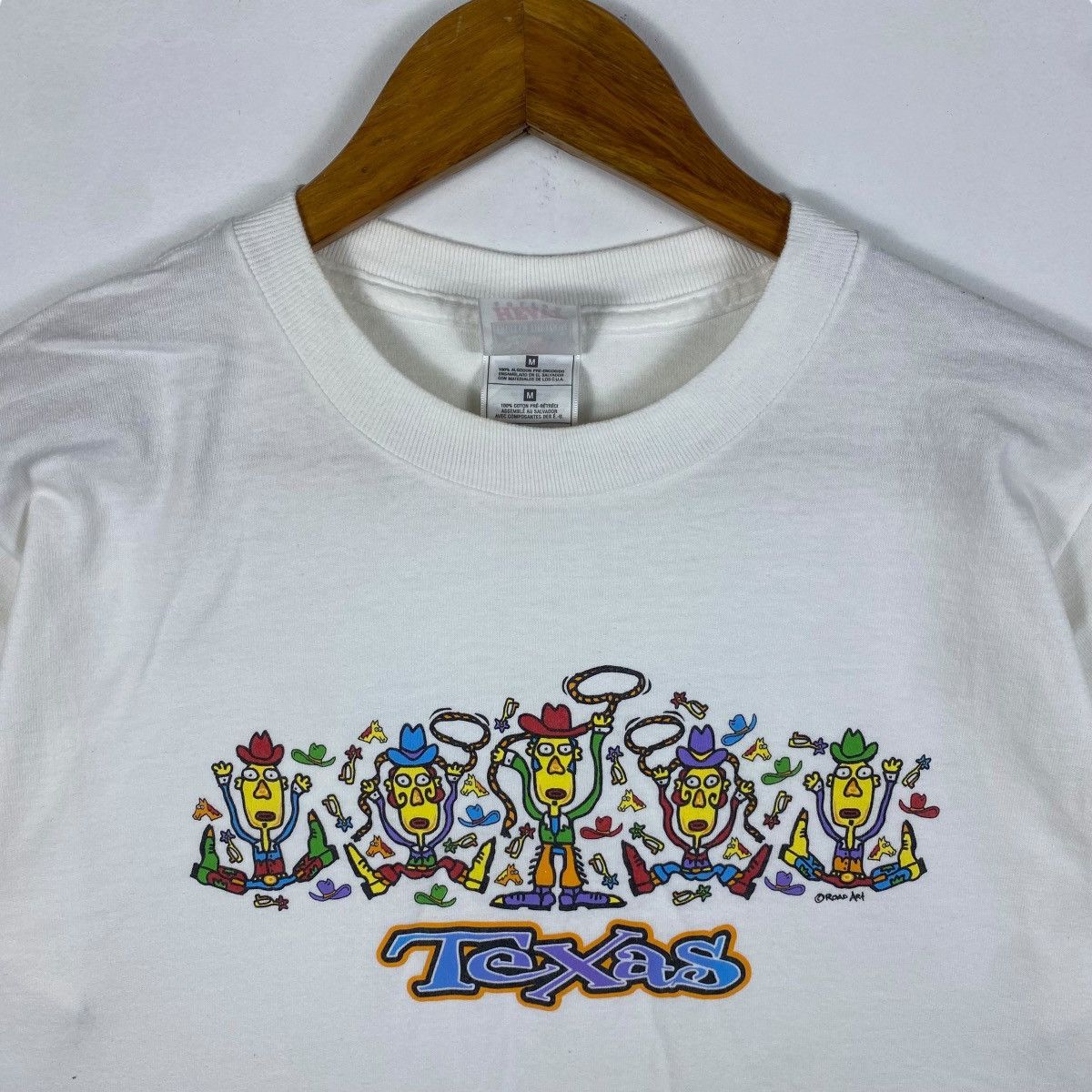 Vintage Vintage 90's TEXAS Rock Art Graphic Tee Shirt Medium Size Size US M / EU 48-50 / 2 - 2 Thumbnail