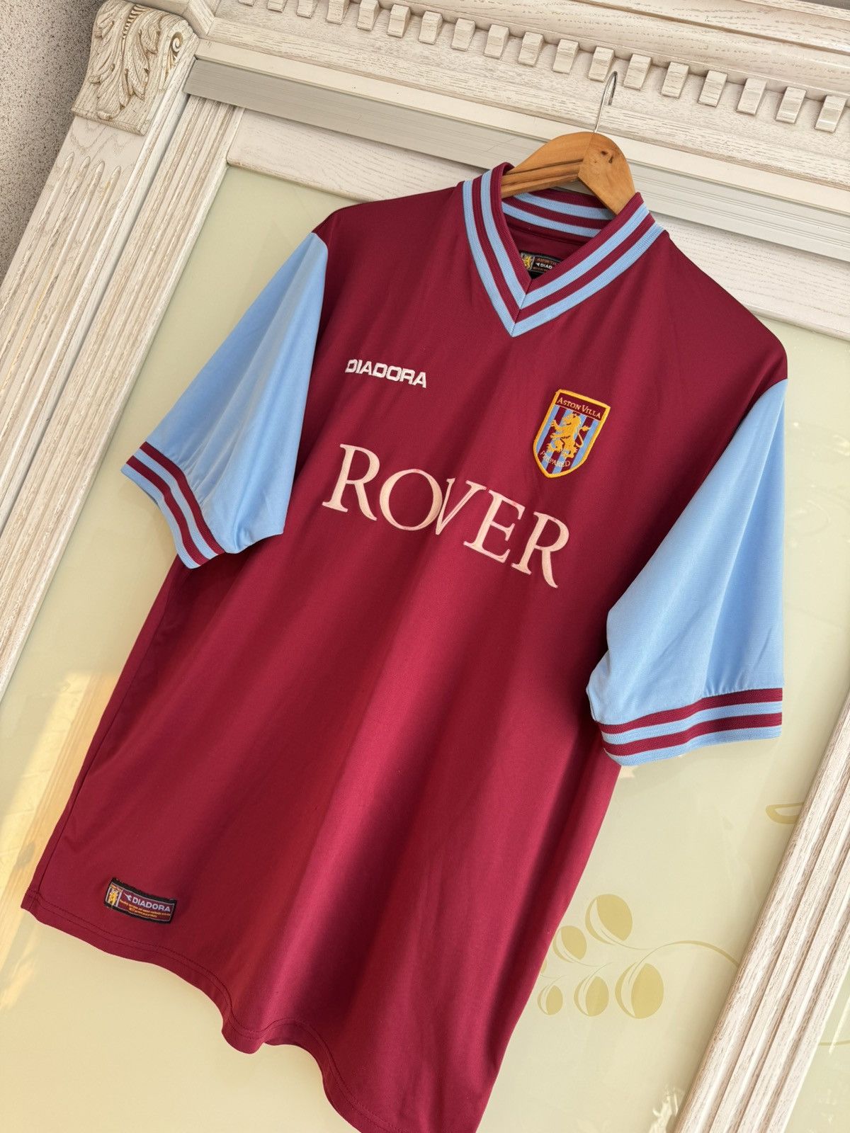 Diadora Vintage Aston Villa 2002-2003 Home Soccer Jersey Shirt Kit Size US L / EU 52-54 / 3 - 3 Thumbnail
