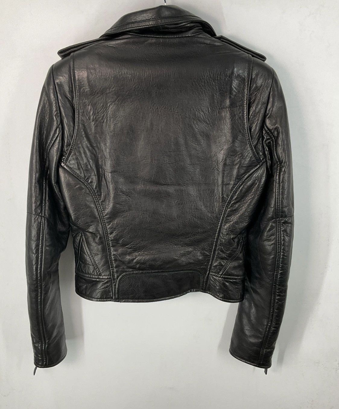 Balenciaga Authentic Balenciaga Black leather biker jacket with zipper Size US XXS / EU 40 - 2 Thumbnail