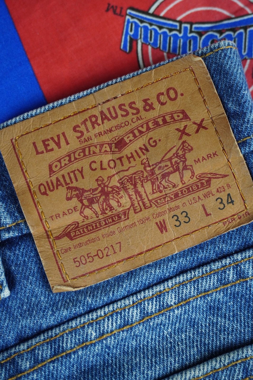 Levi's Vtg Levis 505 0217 Usa Made 90s Baggy Mens Grunge Punk Size US 32 / EU 48 - 4 Thumbnail