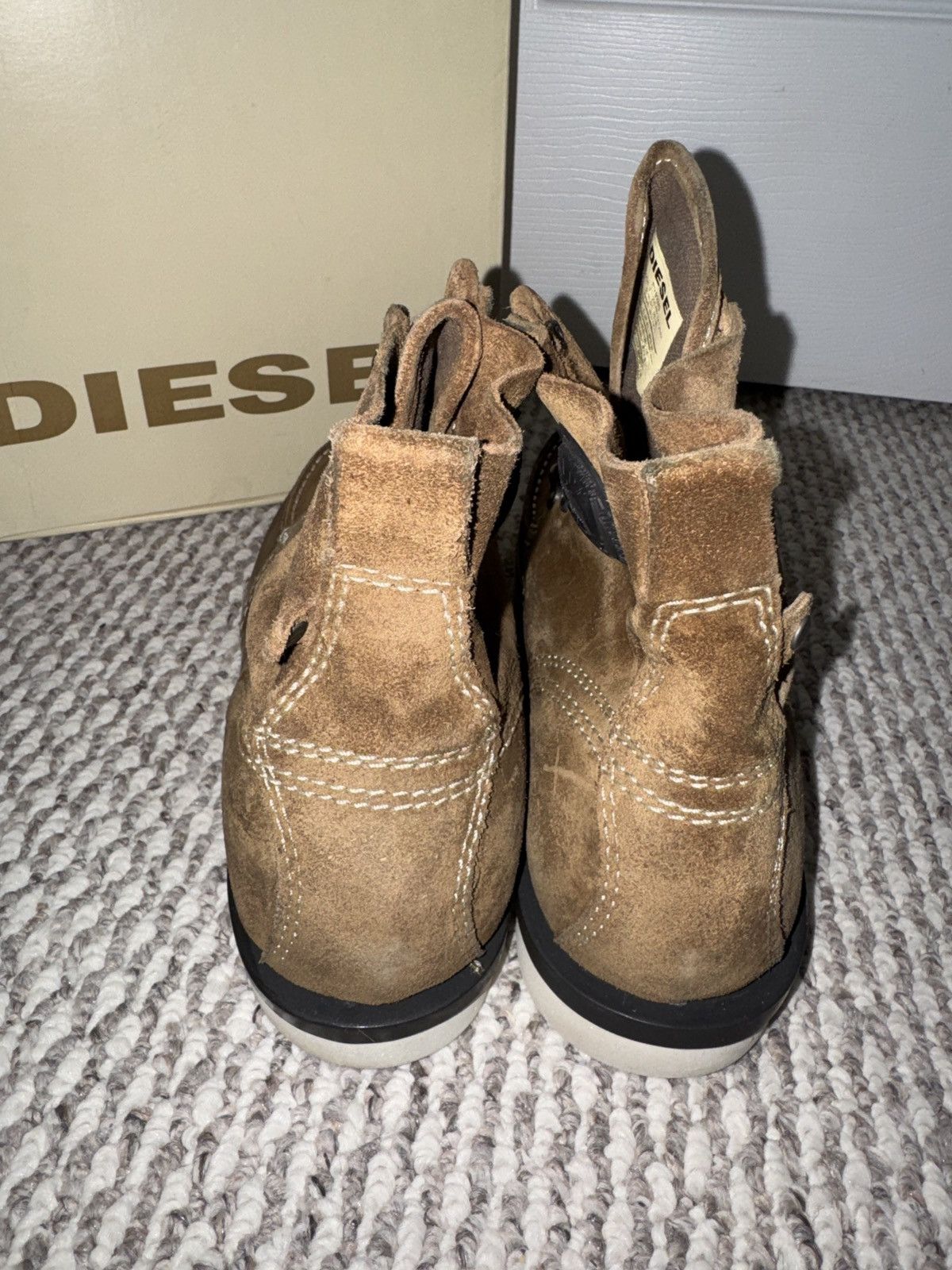 Diesel Diesel Builder Leather Moc-Toe Boots – Brown Suede US 10 Size US 10 / EU 43 - 3 Thumbnail