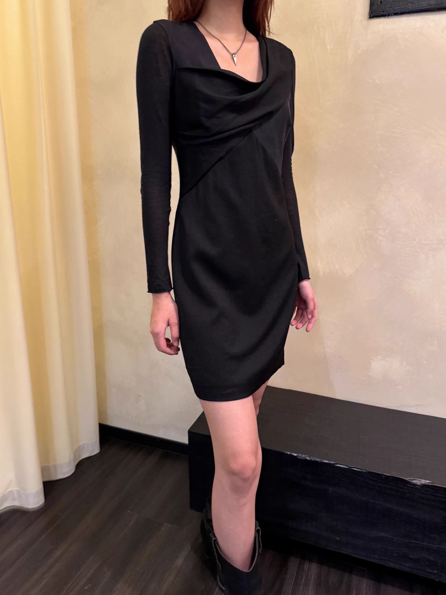 Helmut Lang Helmut Lang Deconstructed Wool Tie LS Dress Size 4 Vintage Size S / US 4 / IT 40 - 7 Thumbnail
