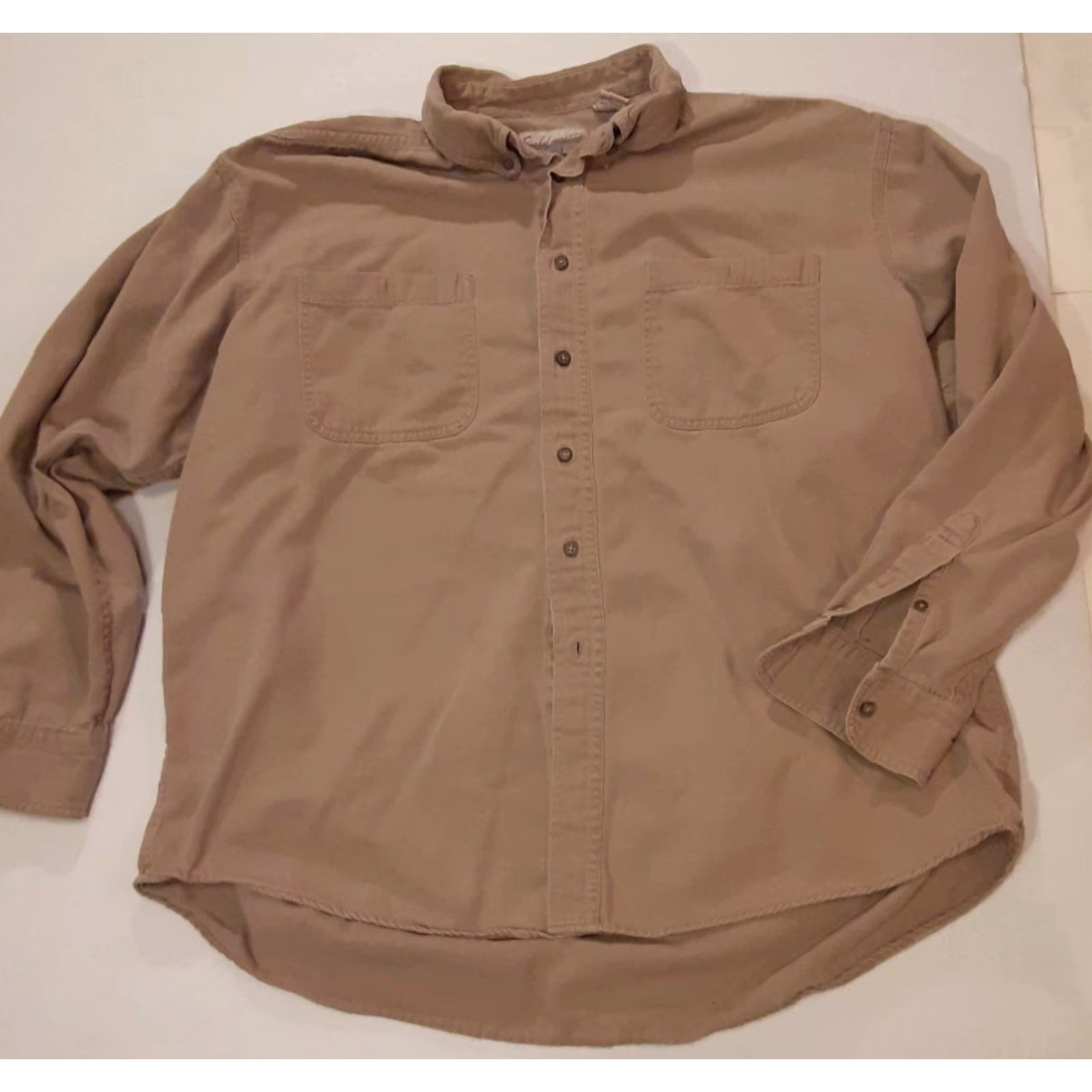 Vintage VINTAGE Field Master Shirt L Beige Canvas Heavy-Duty Button-Up Long Sleeve Mens Size US L / EU 52-54 / 3 - 2 Thumbnail