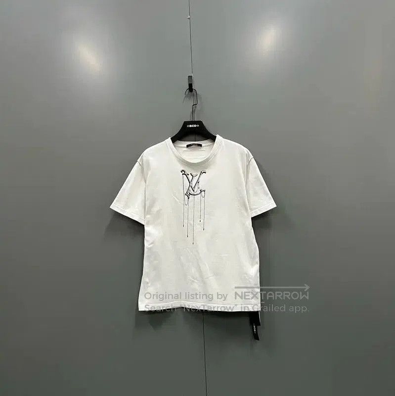 Louis Vuitton Louis Vuitton White Cotton Short Sleeve T. Size L / US 10 / IT 46 - 1 Thumbnail