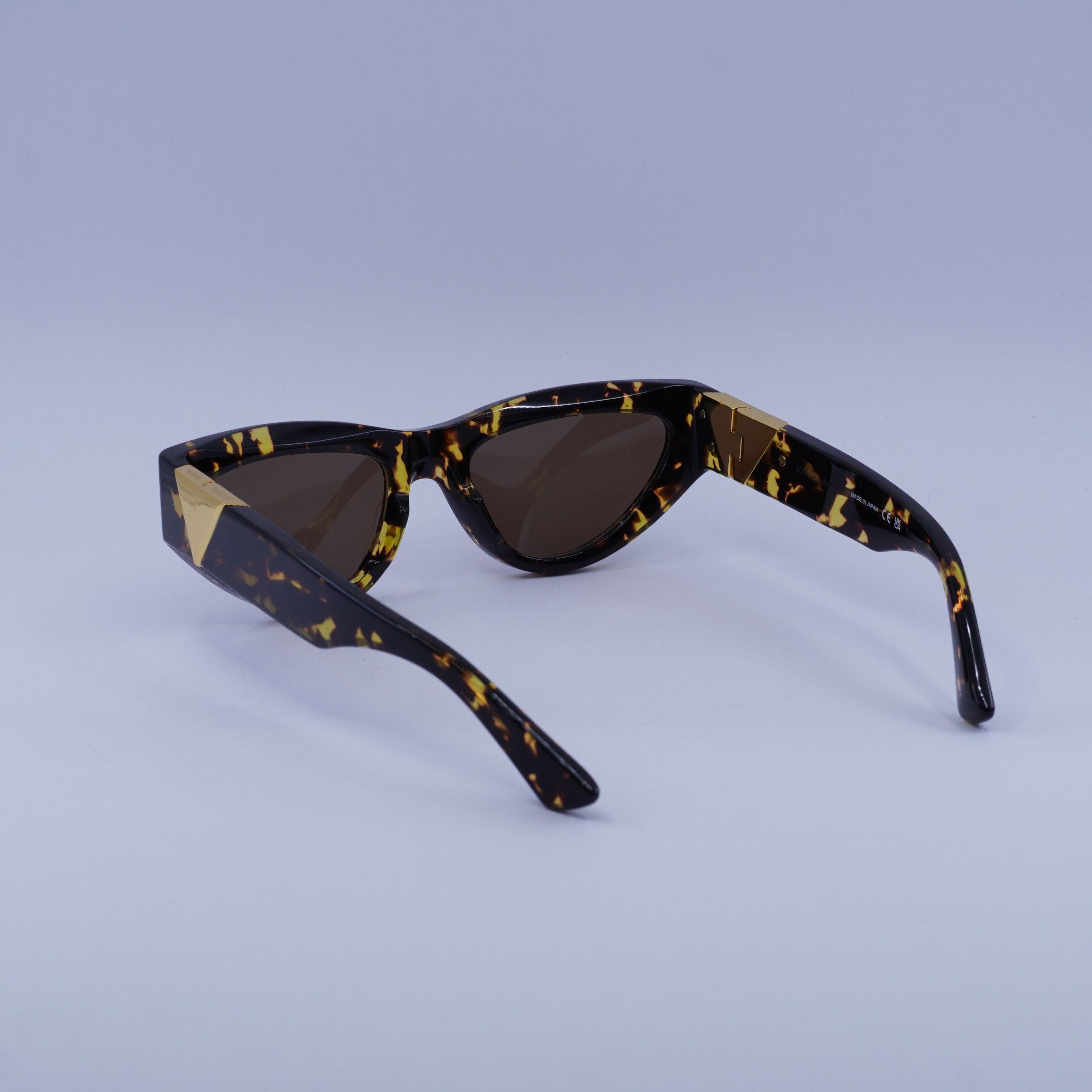 Bottega Veneta Bottega Veneta BV1176S 002 Sunglasses Havana Cat Eye Frame Size ONE SIZE - 4 Thumbnail