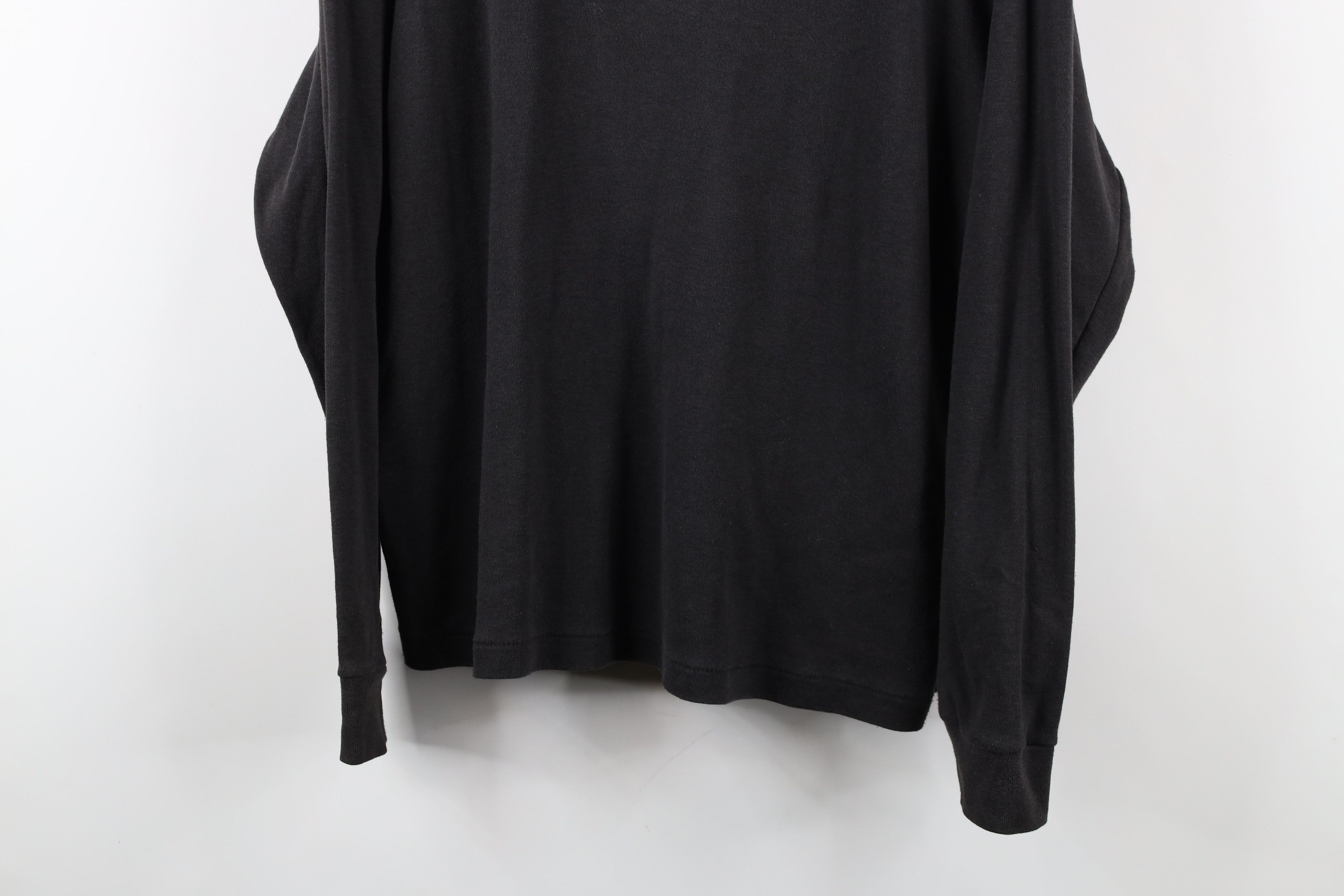 Vintage Vintage 90s Streetwear Blank Turtleneck T-Shirt Black USA Size US XL / EU 56 / 4 - 3 Thumbnail