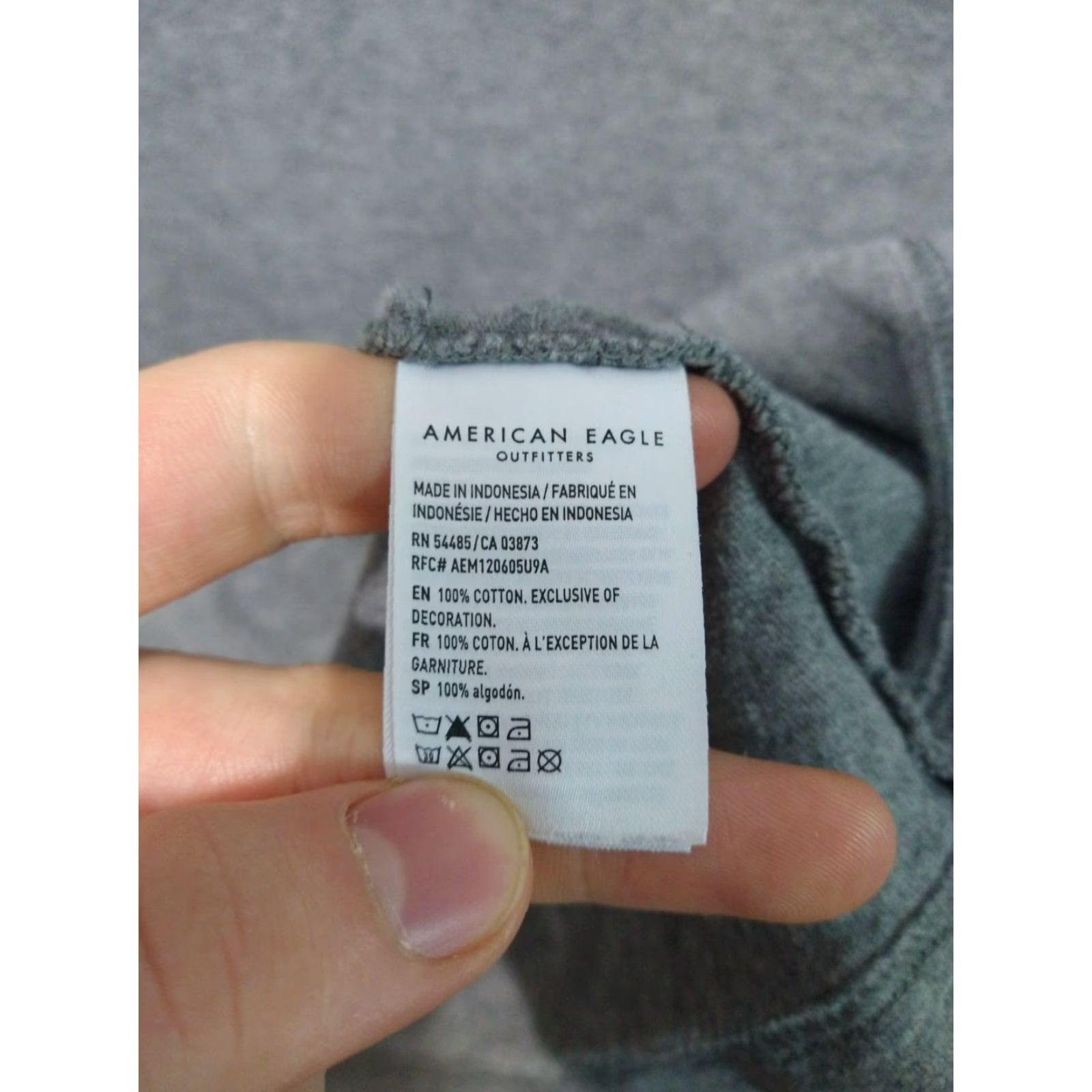 American Eagle Outfitters American Eagle Outfitters Shirt Mens Large Gray Henley Short Sleeve Cotton Knit Size US L / EU 52-54 / 3 - 6 Thumbnail