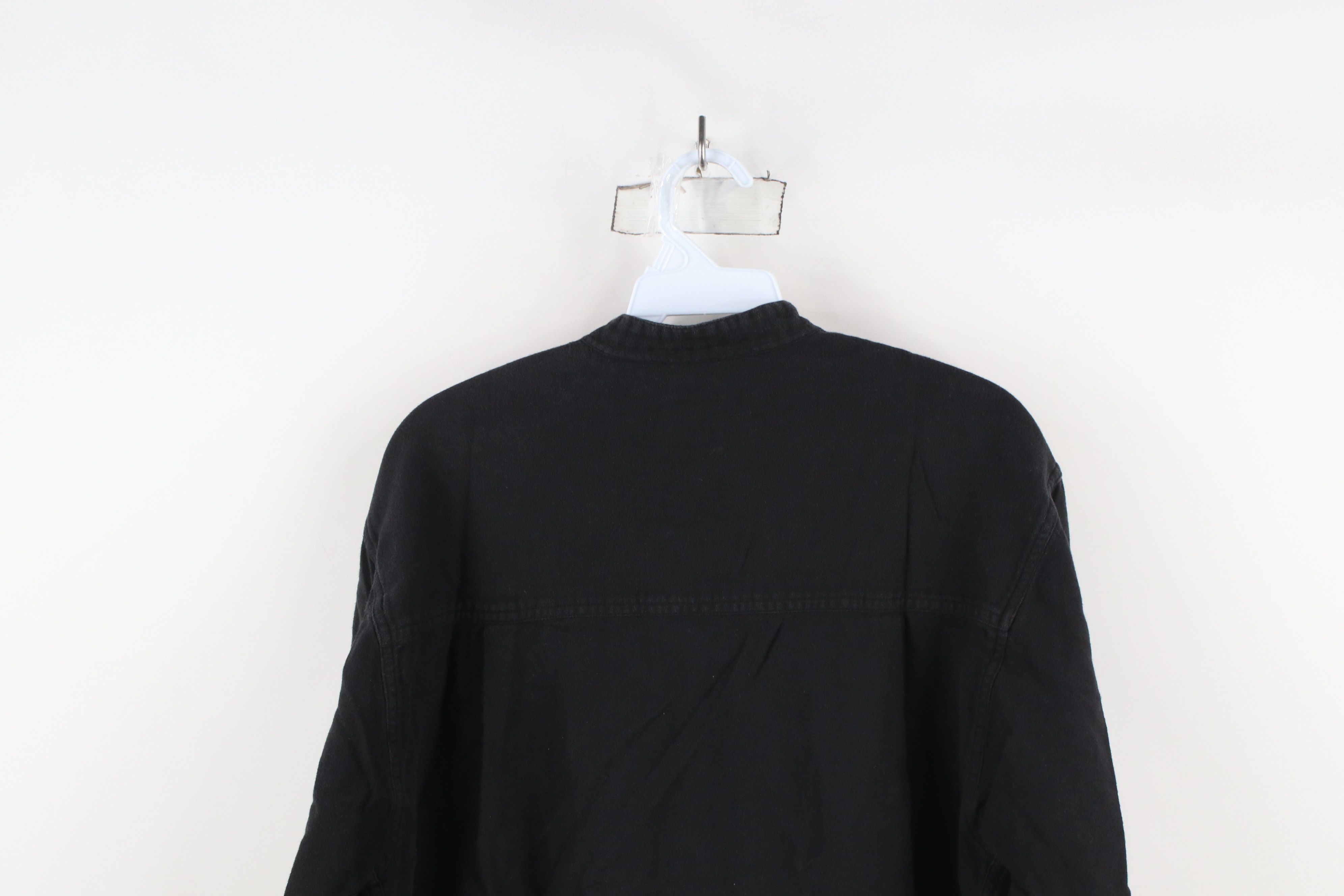 Vintage Vintage 90s Streetwear Flannel Collar Button Shirt Black Size US M / EU 48-50 / 2 - 12 Thumbnail