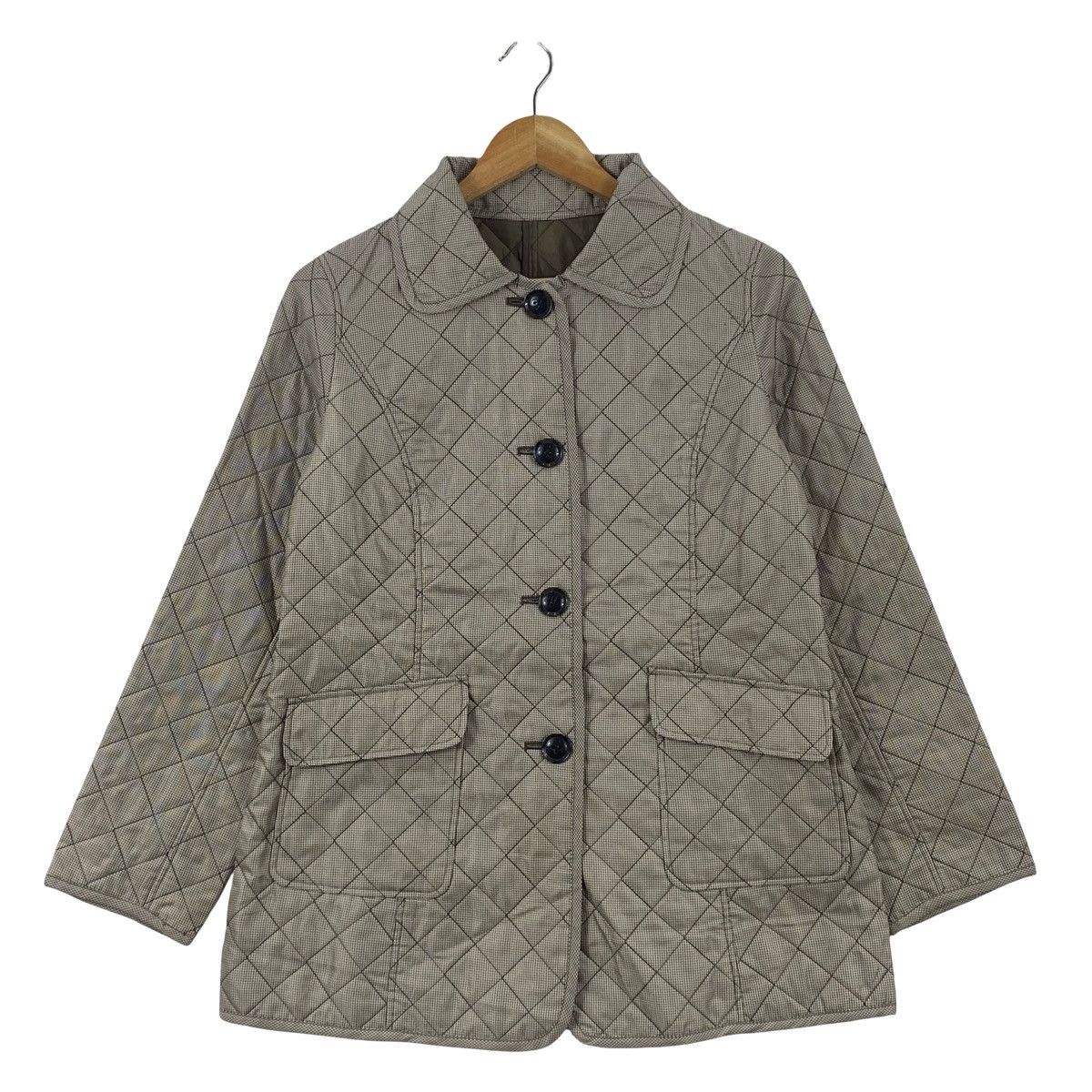 Longchamp LONGCHAMP QUILTED Check Pattern Button Jacket Women’s Size M / US 6-8 / IT 42-44 - 5 Thumbnail