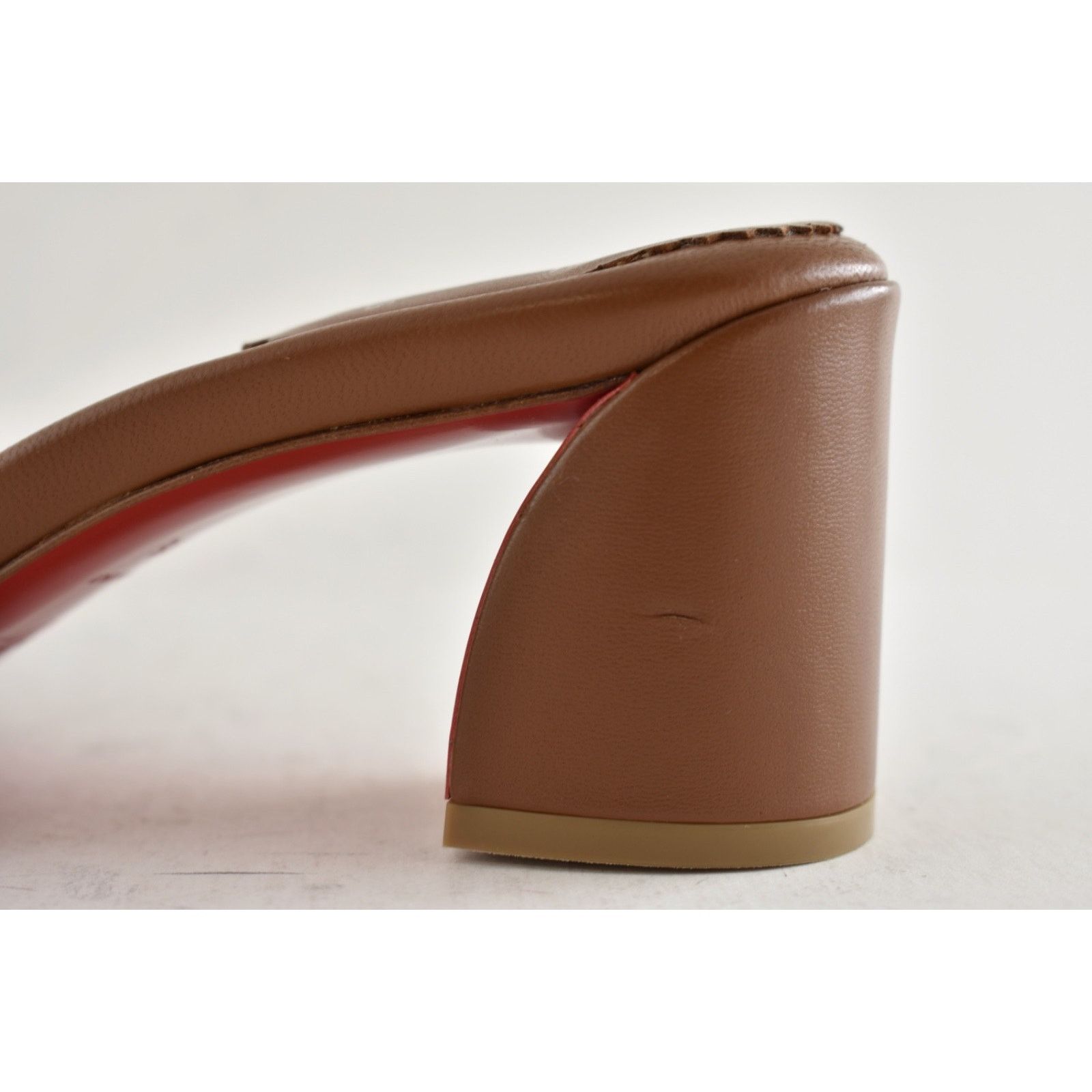 Christian Louboutin Christian Louboutin Jane Mule 55 Cuoio Low Block Heel 39.5 Size US 9.5 / IT 39.5 - 9 Thumbnail