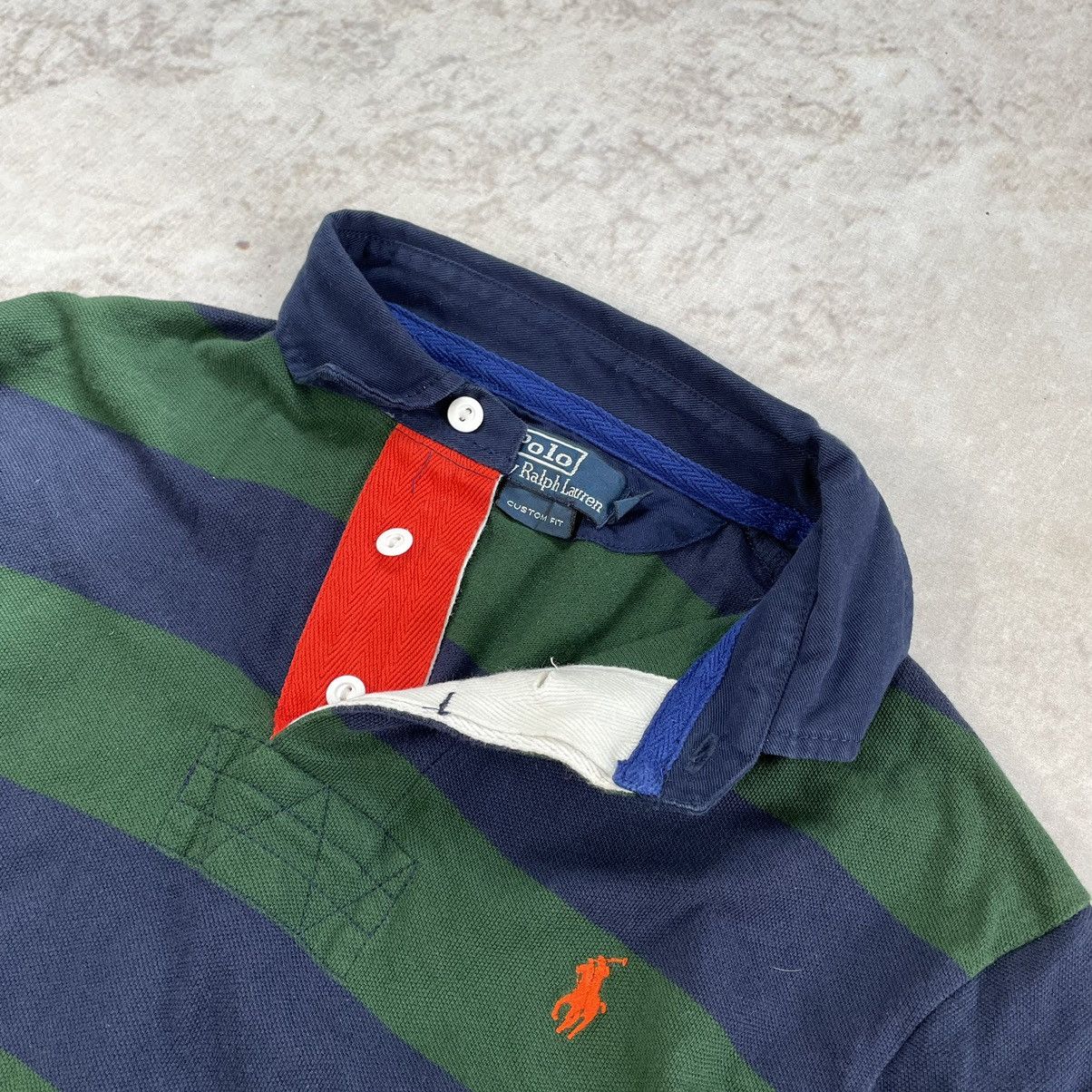 Polo Ralph Lauren × Vintage Vintage 90s Polo Ralph Lauren Chief Keef Stripe Rugby Shirt Size US M / EU 48-50 / 2 - 9 Thumbnail