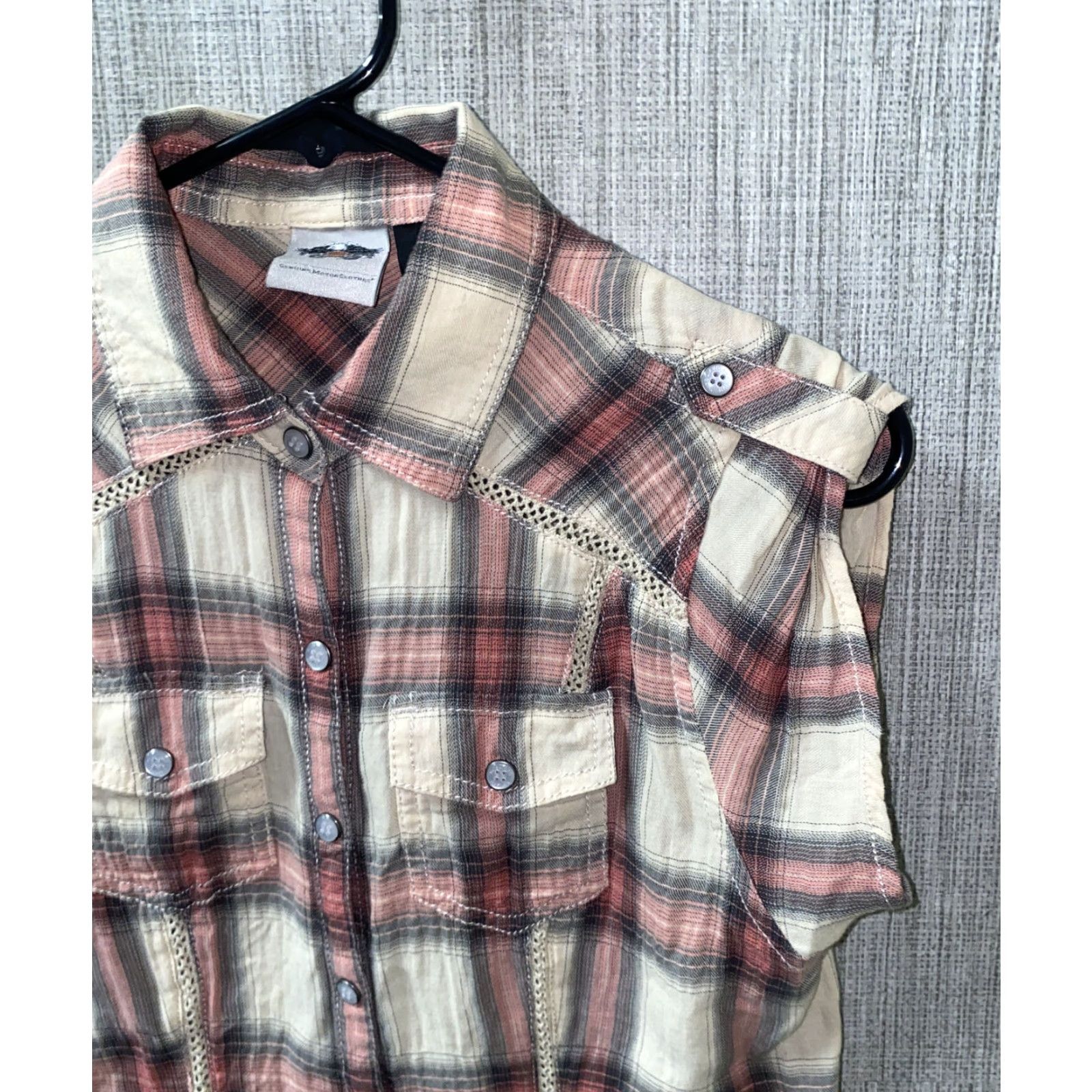 Harley Davidson Harley-Davidson Women's Plaid Button-Up Shirt Size XS Sleeveless Multicolor Casual Size XS / US 0-2 / IT 36-38 - 2 Thumbnail
