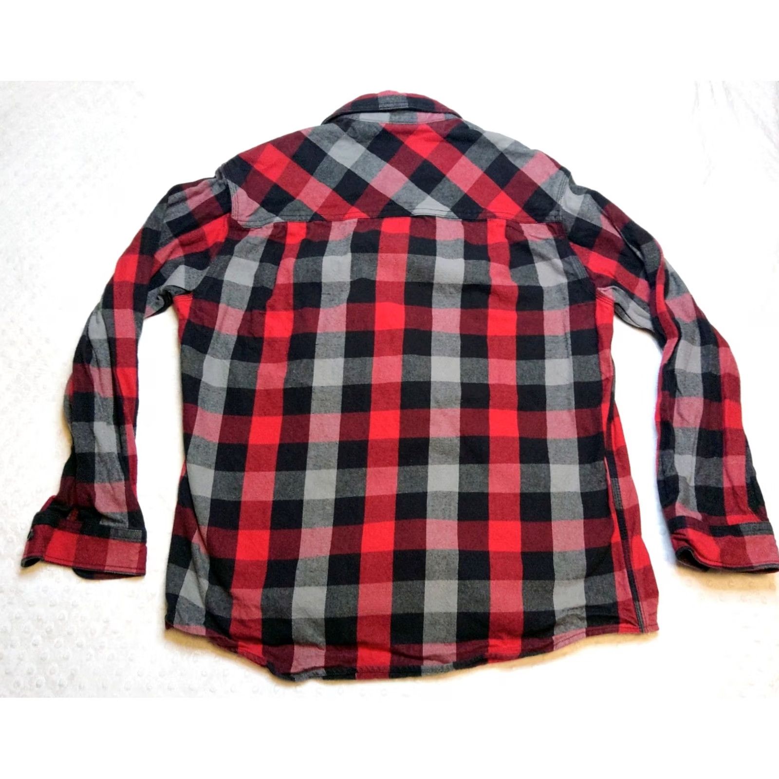 Vintage Five Brother Heavy Weight Deluxe Flannel Shirt Mens L Red Black Plaid Button-Up Shirt Long Sleeve Size US L / EU 52-54 / 3 - 6 Thumbnail