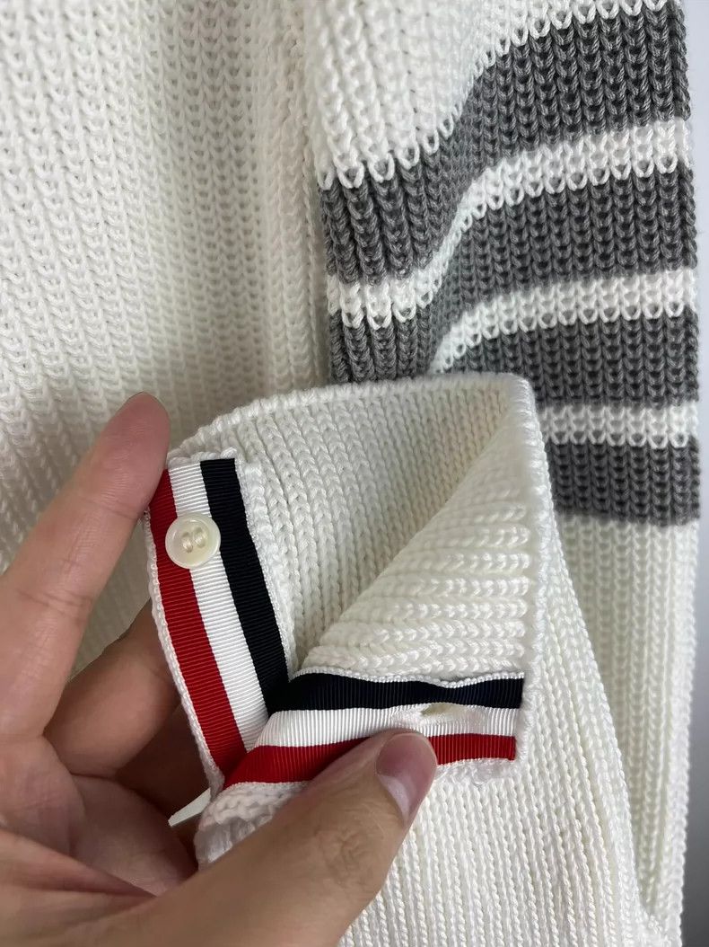 Thom Browne Thom Browne White crewneck knit sweater Size US XS / EU 42 / 0 - 6 Thumbnail