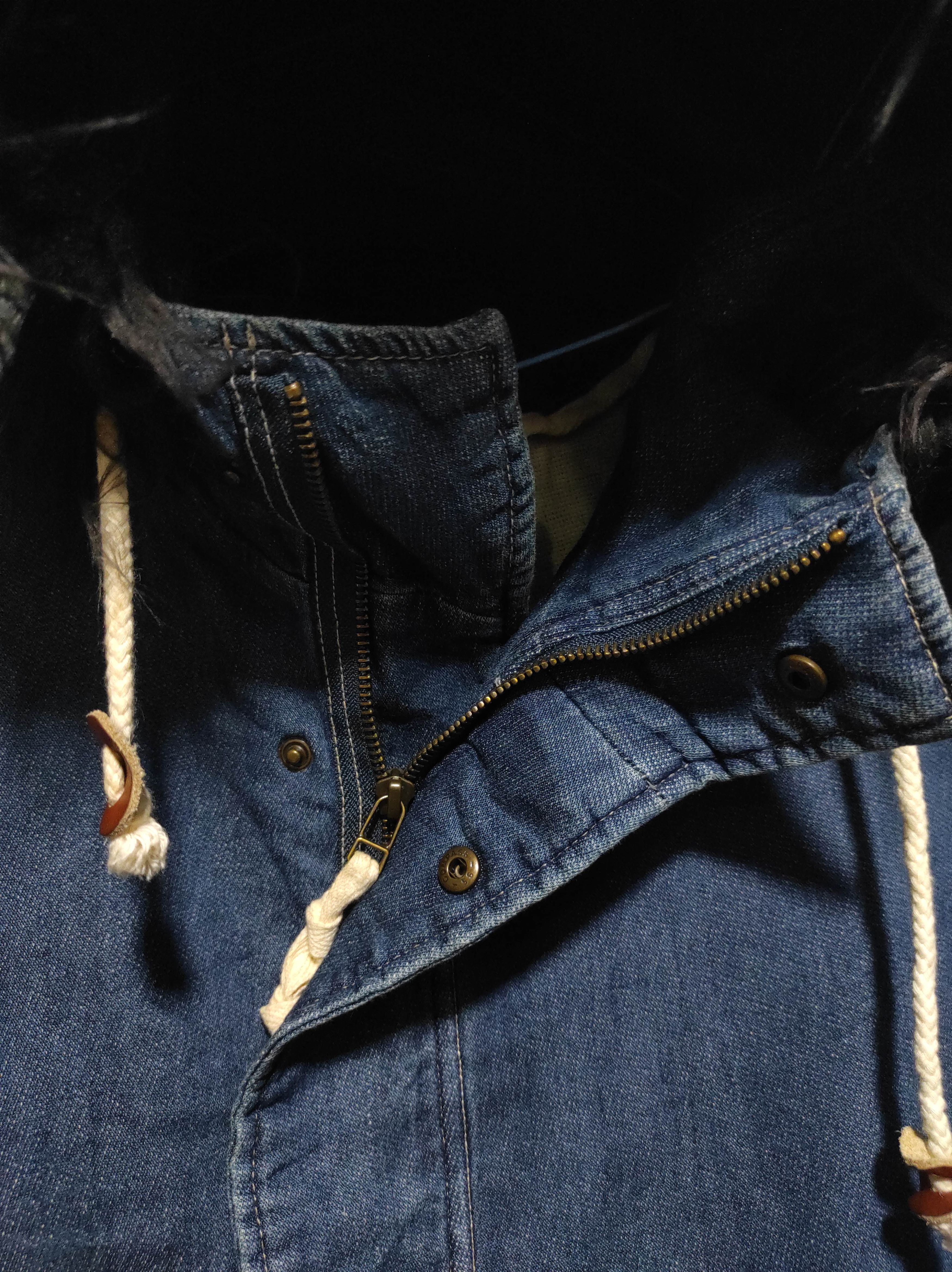Japanese Brand Purple & Yellow Denim zip fur hoodie ifsix LGB style Size US L / EU 52-54 / 3 - 8 Thumbnail