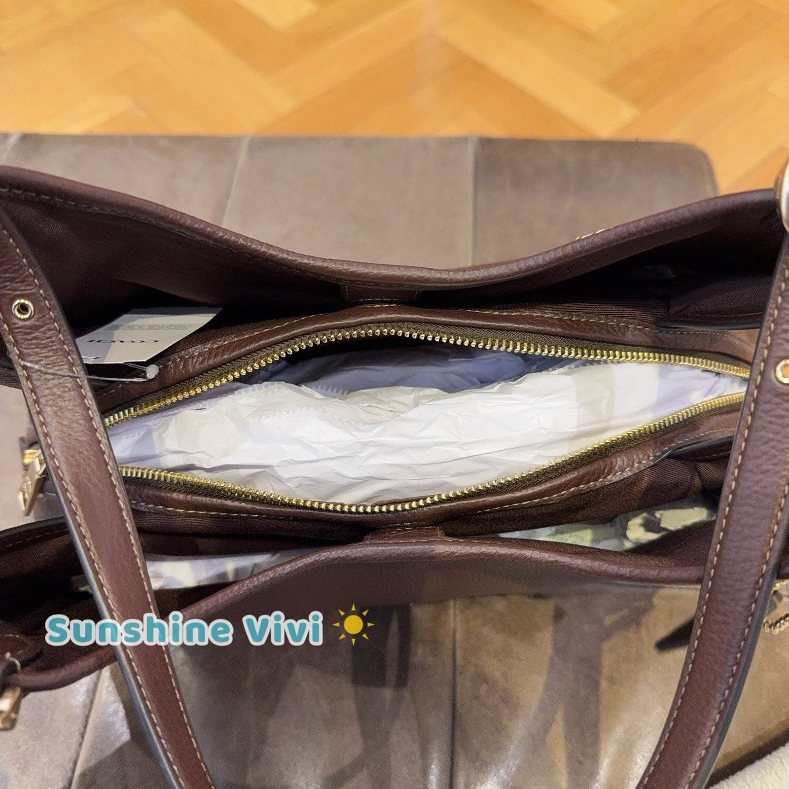 Coach NWT Bundle Coach Erin Bag CAQ86 Maple & CAU48 Pearl Strap Size ONE SIZE - 8 Thumbnail