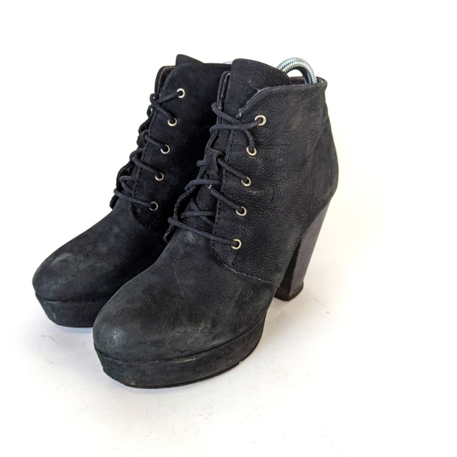Steve Madden Steve Madden Raspy Black Suede Chunky Ankle Boots - 8.5 Size US 8.5 / IT 38.5 - 2 Thumbnail